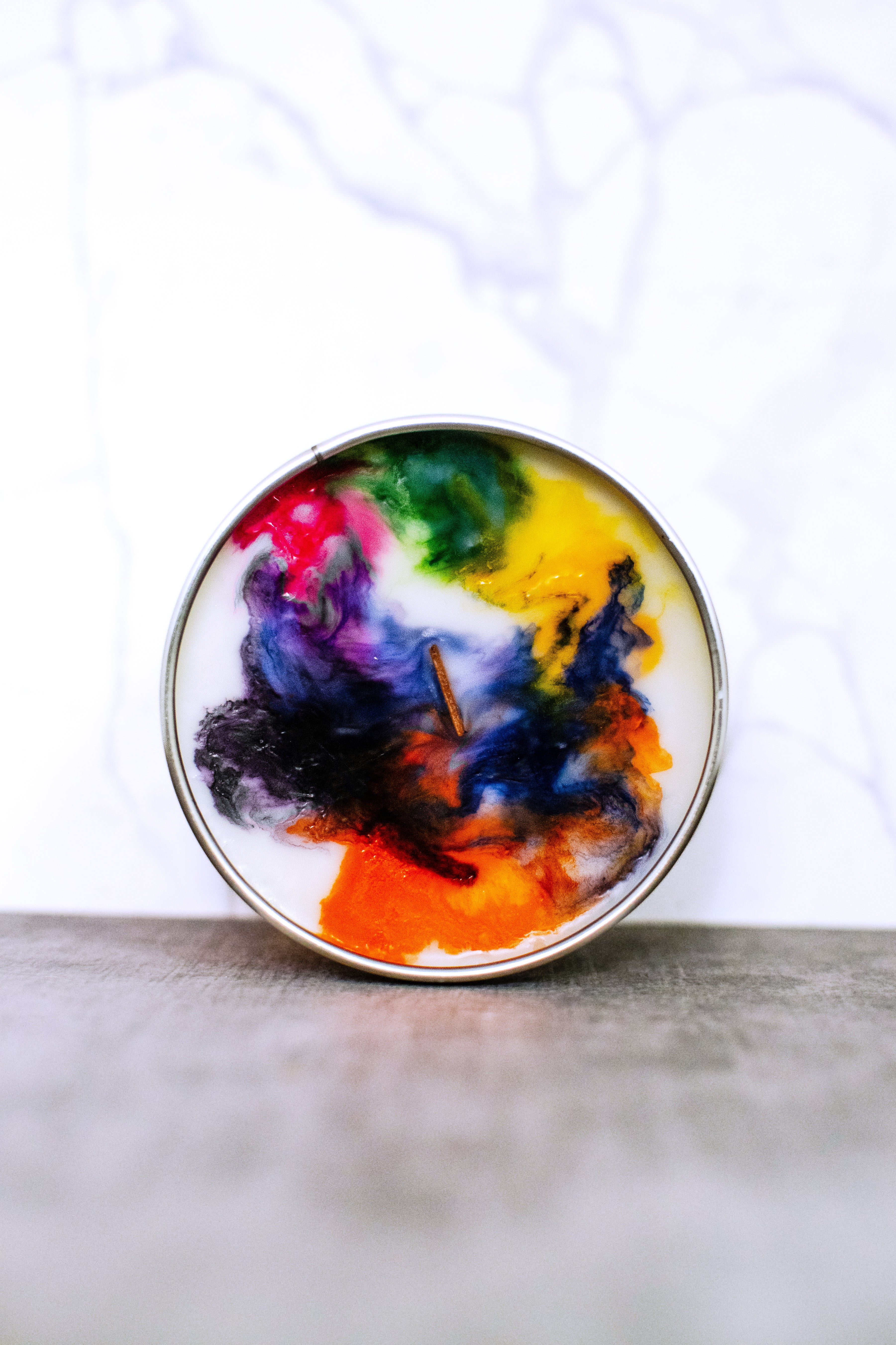 Vegan Soy Wax 200ml Tie Dye Candle 35h+ Burn Time
