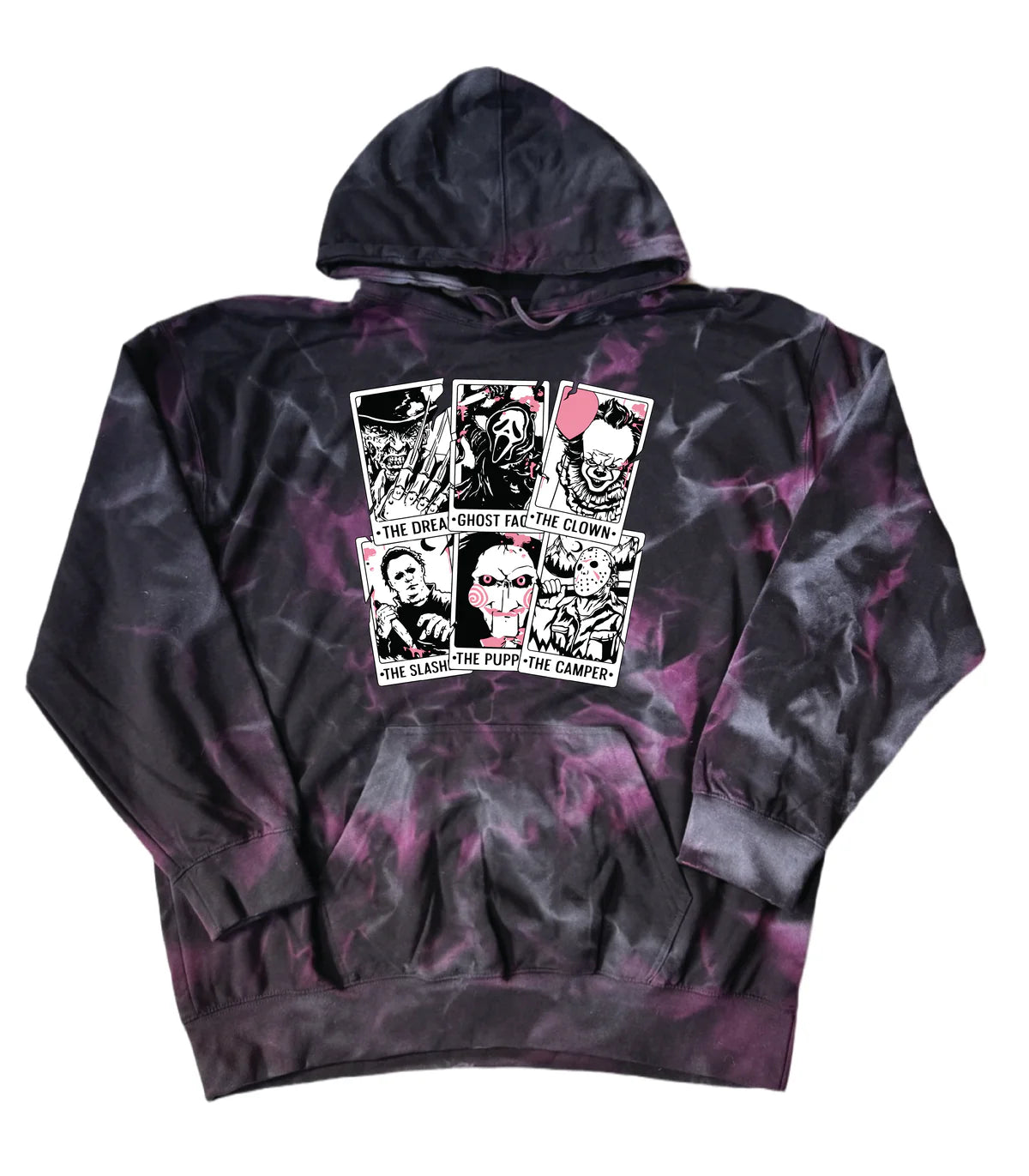 SALE HOOD BLACK TYE DYE HALLOWEEN TAROT 2XL