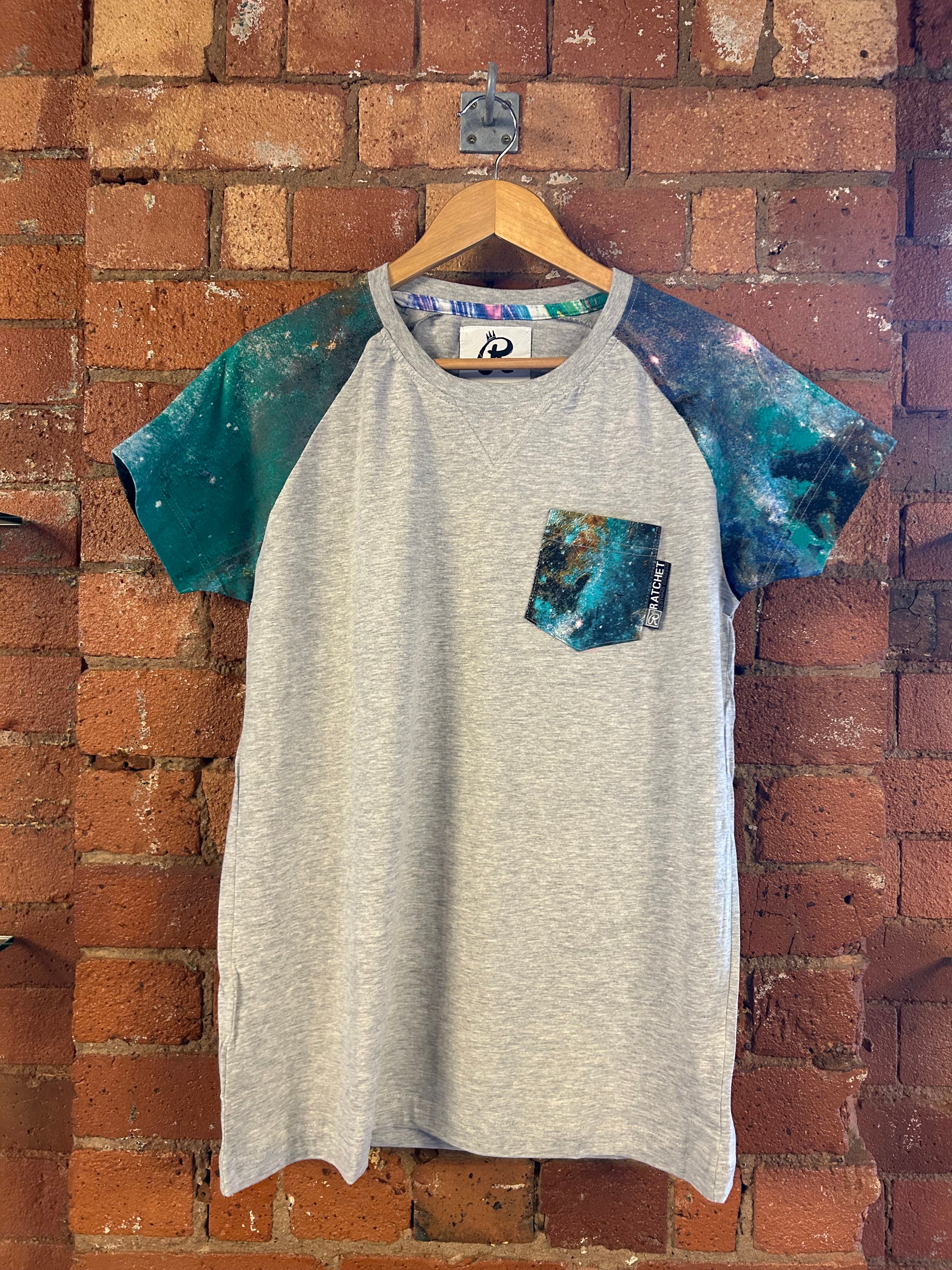 SALE Adult Galaxy Sleeve Hood Tee Sweat