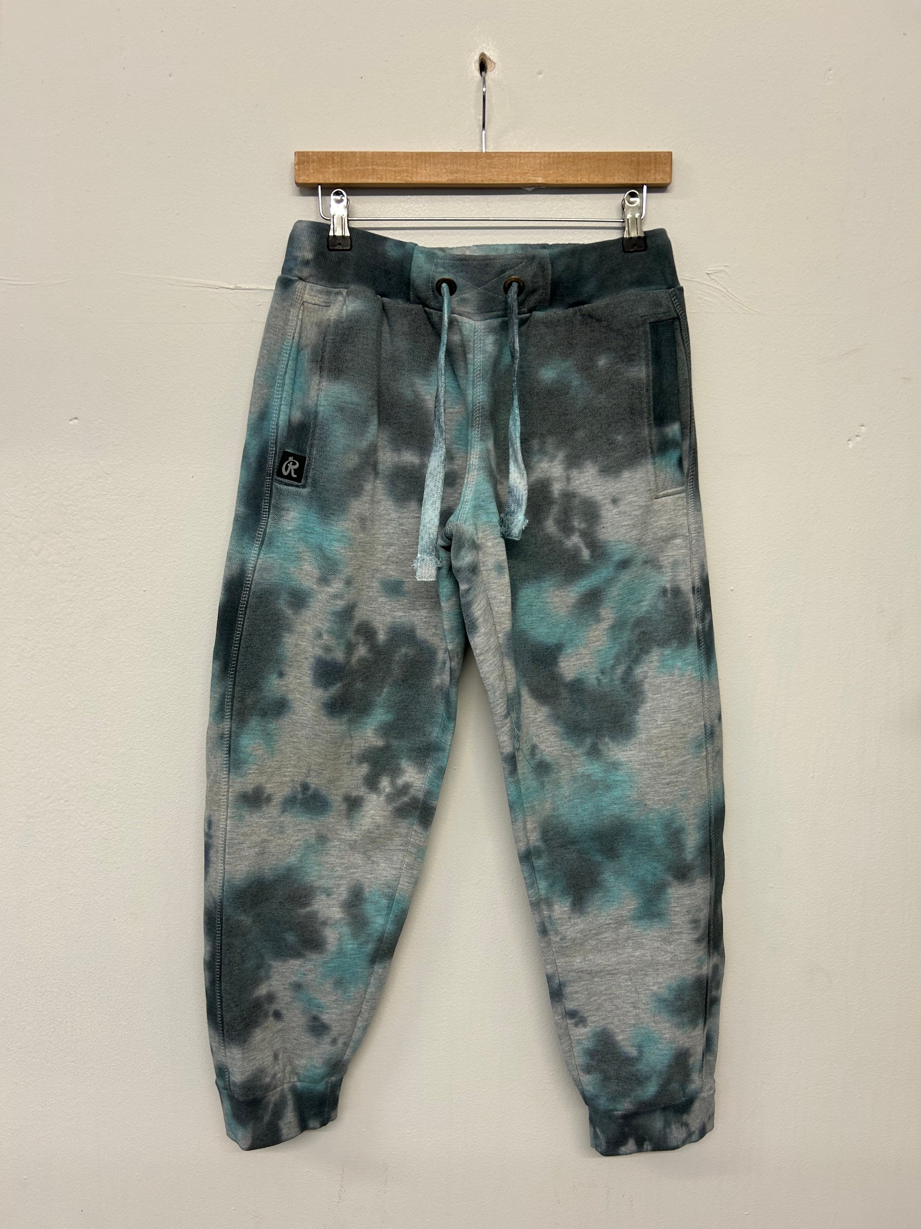 SALE GREY BLUE BLACK TIE DYE JOGGER SMALL