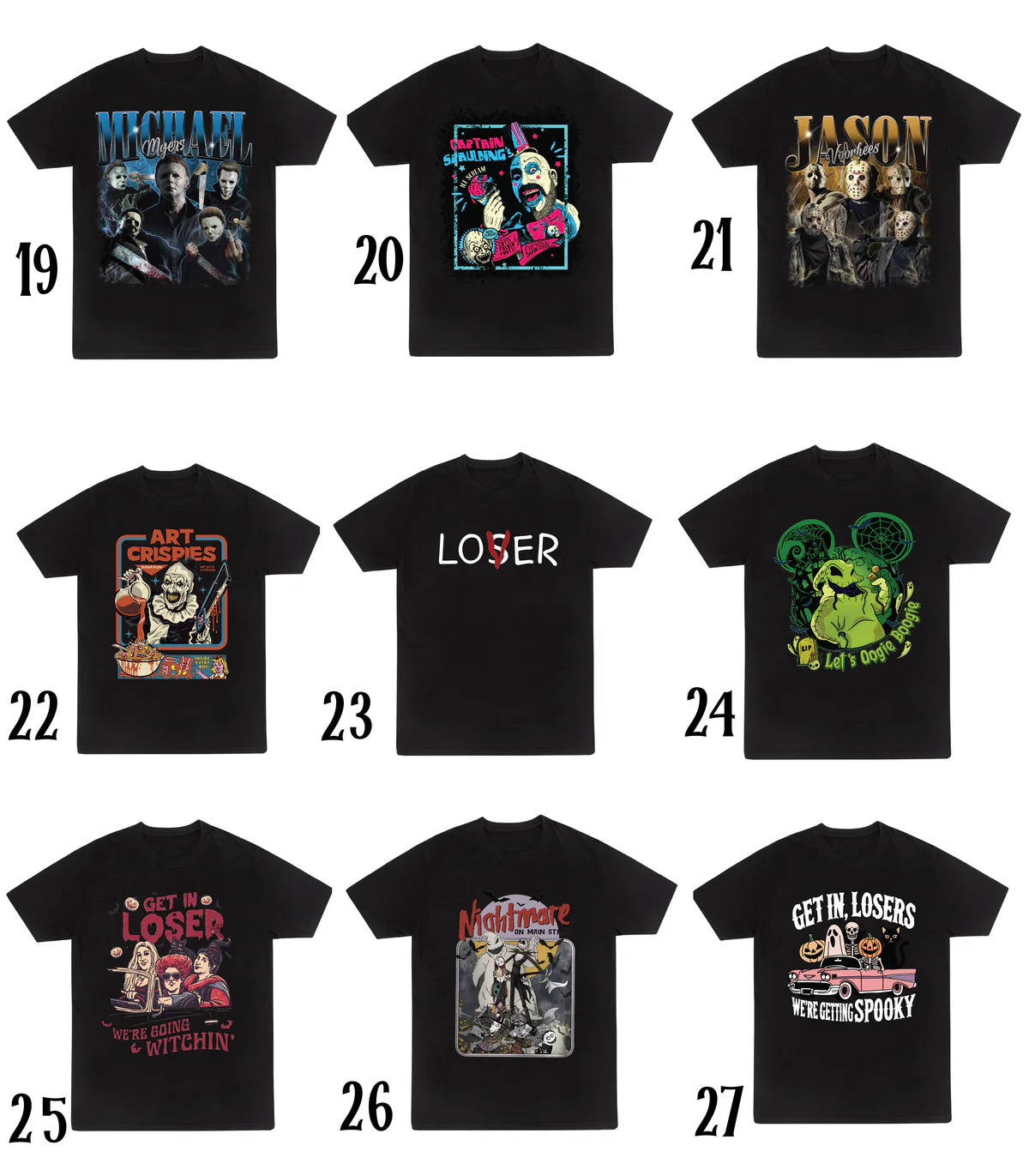 SALE TEE HALLOWEEN VARIOUS