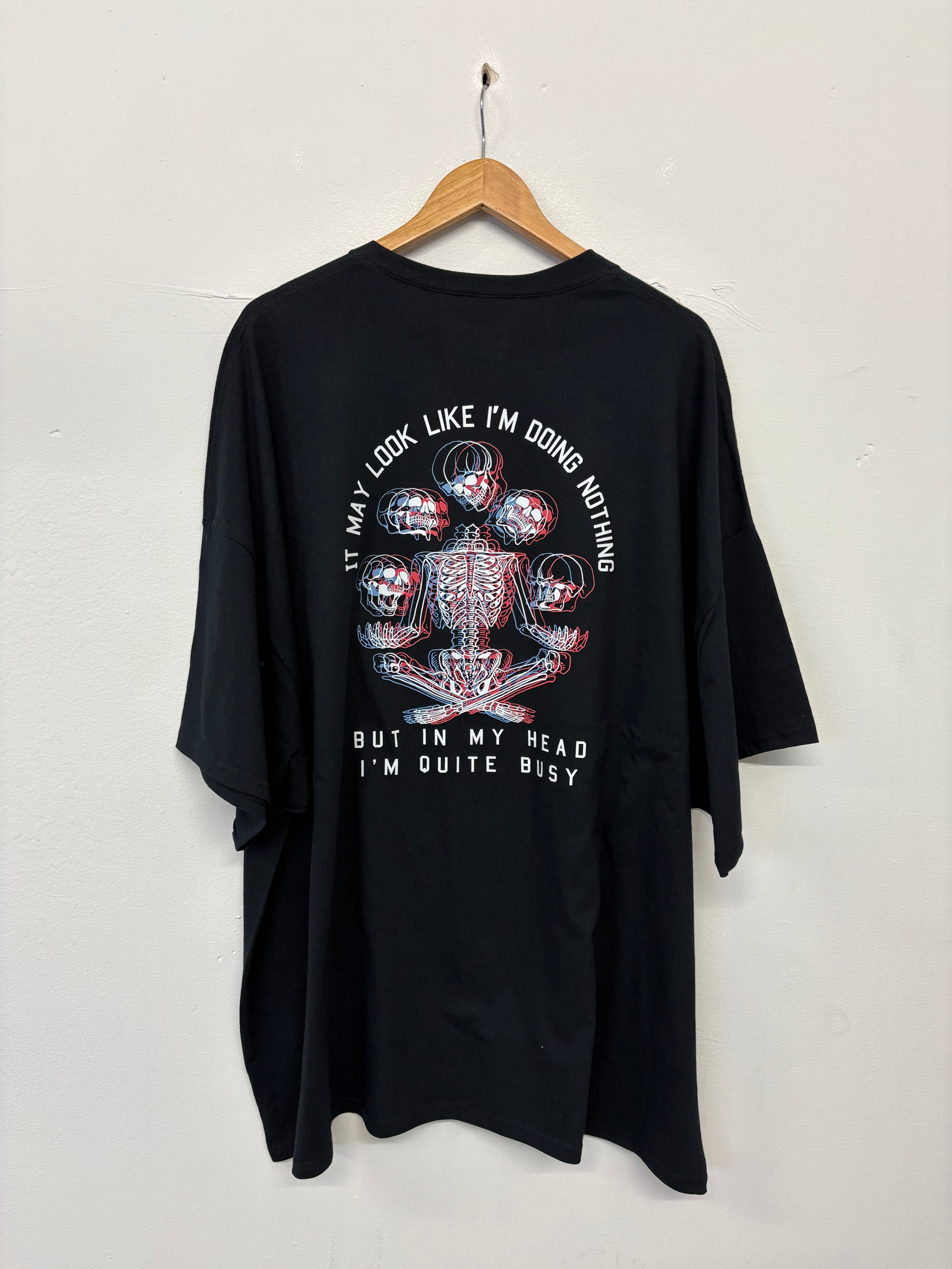 SALE TEE HOOD  BLACK BUSY 5XL