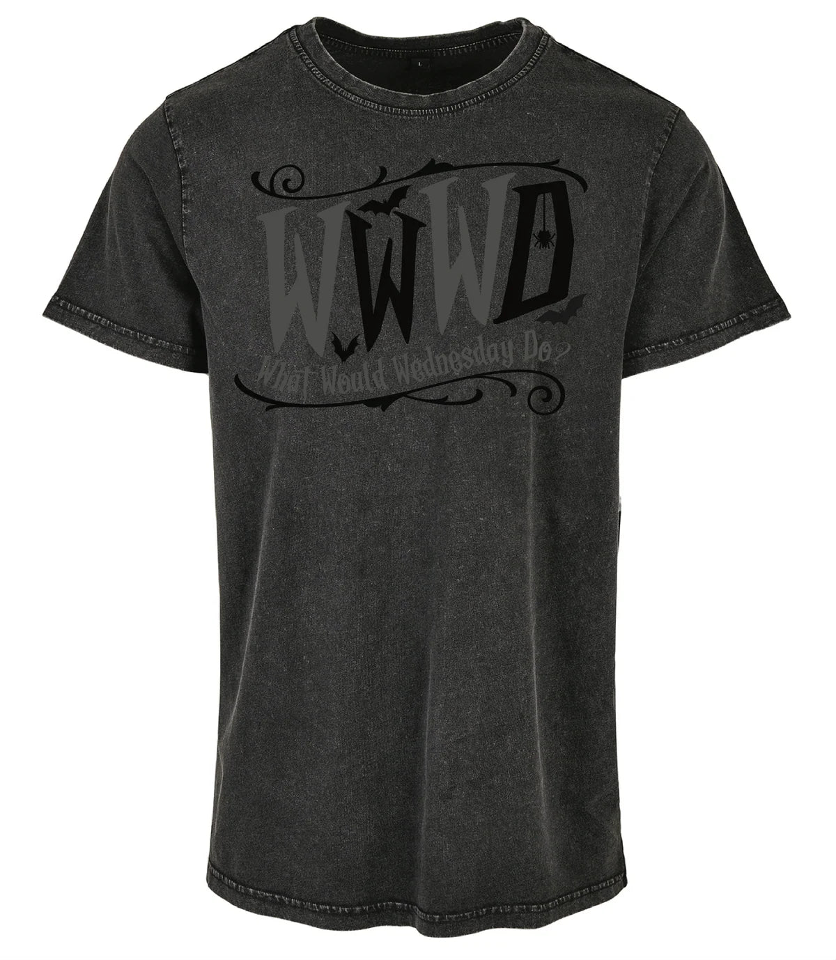 SALE TEE BLACK WWWD ACID WASH MEDIUM