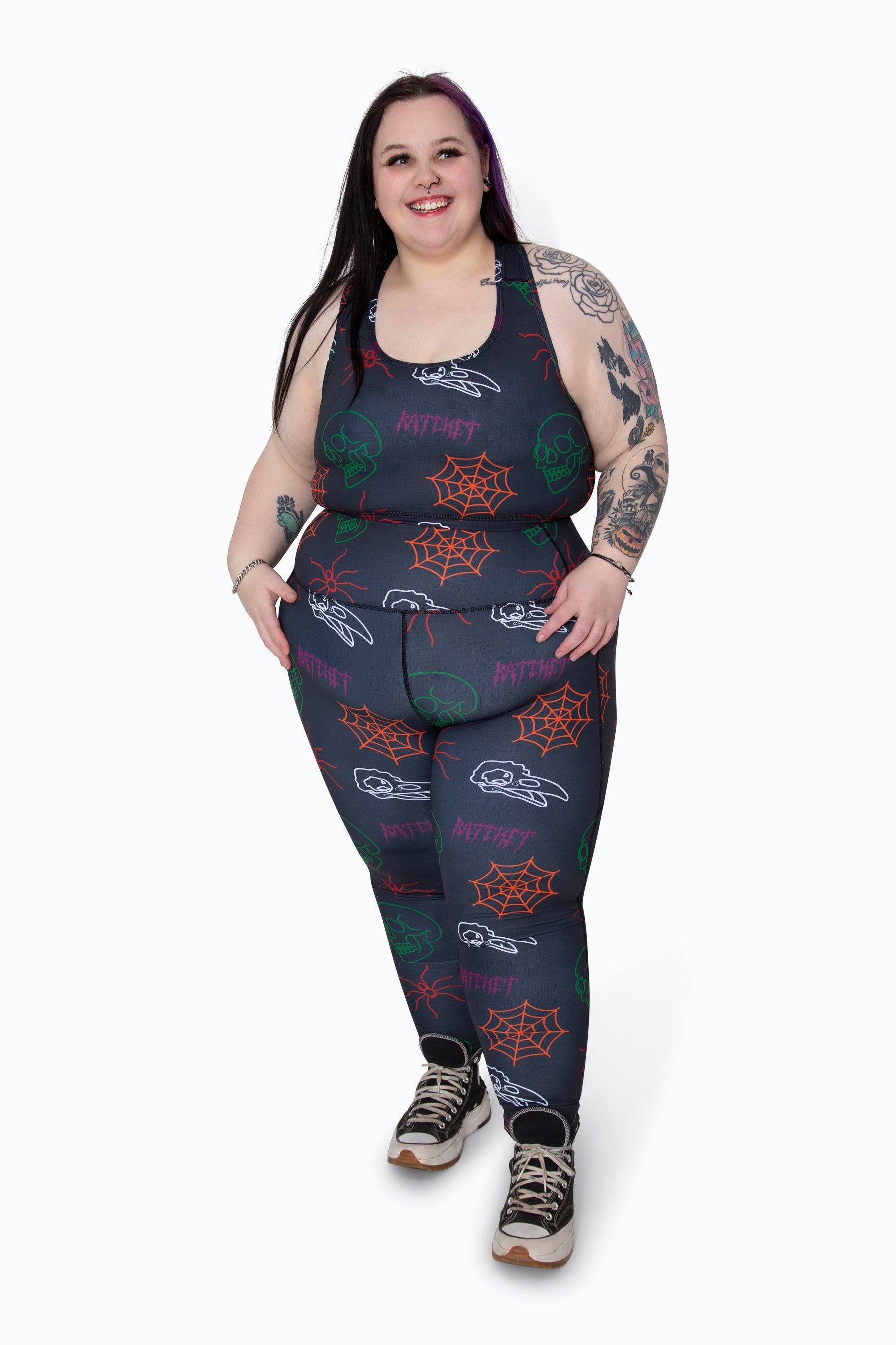 Multi Skull Side Pocket Leggings