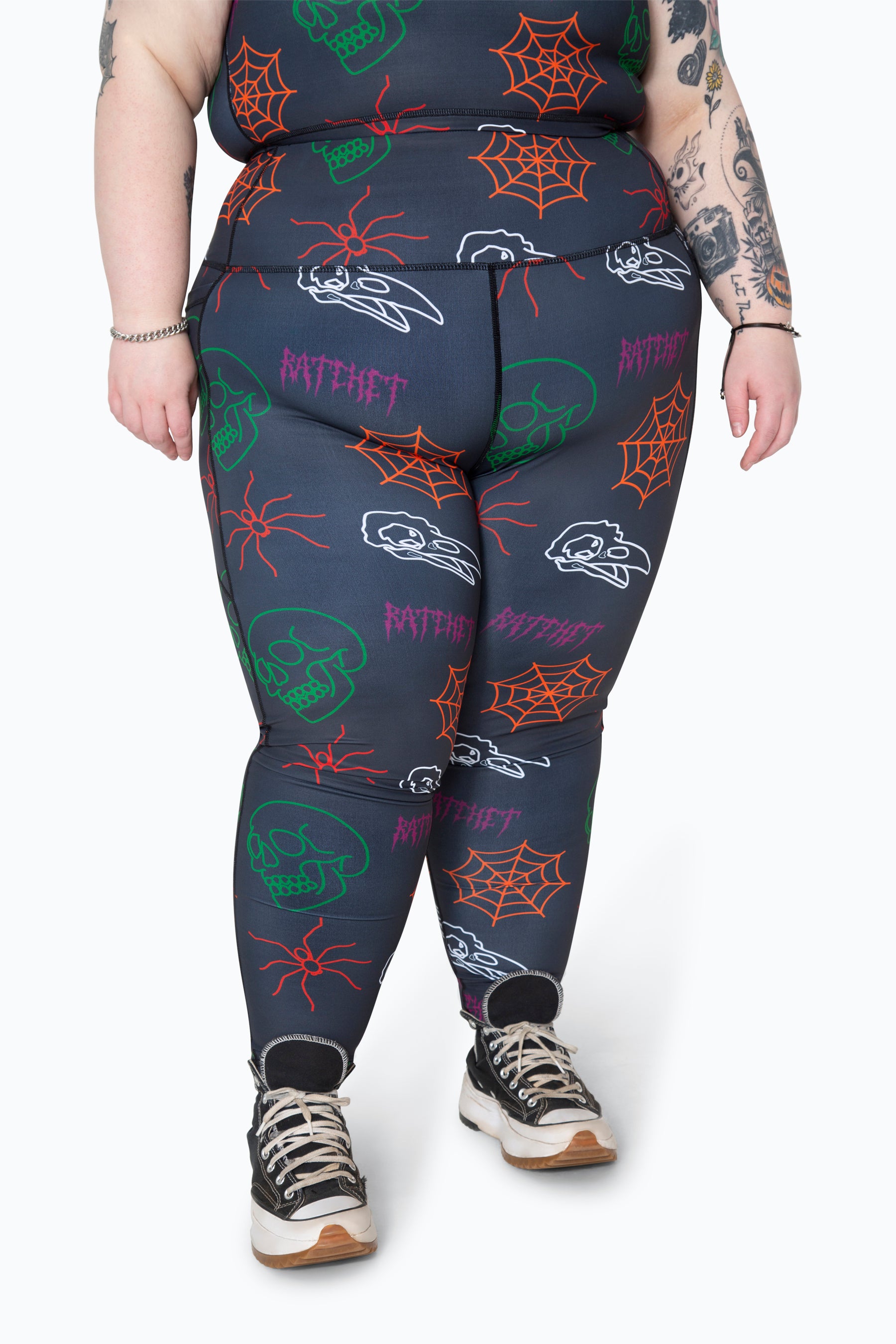 Multi Skull Side Pocket Leggings
