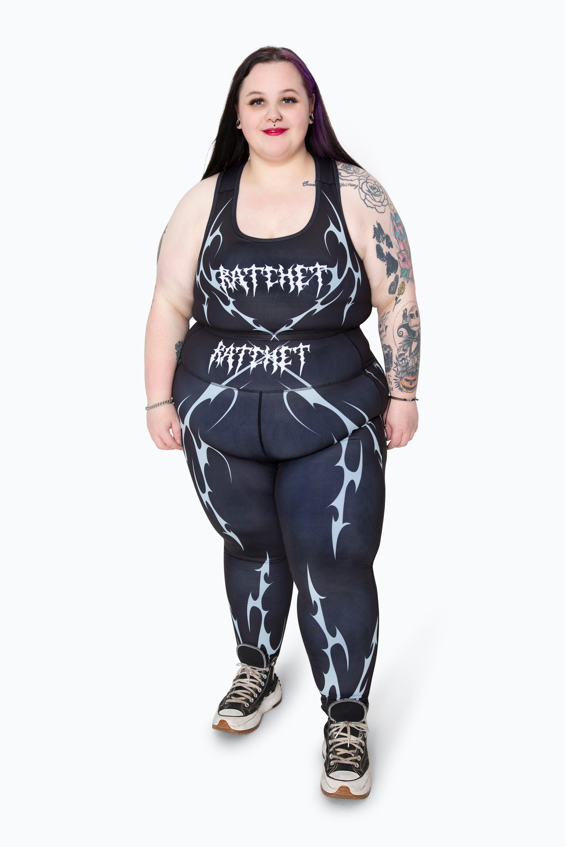 Black Thunder Side Pocket Leggings