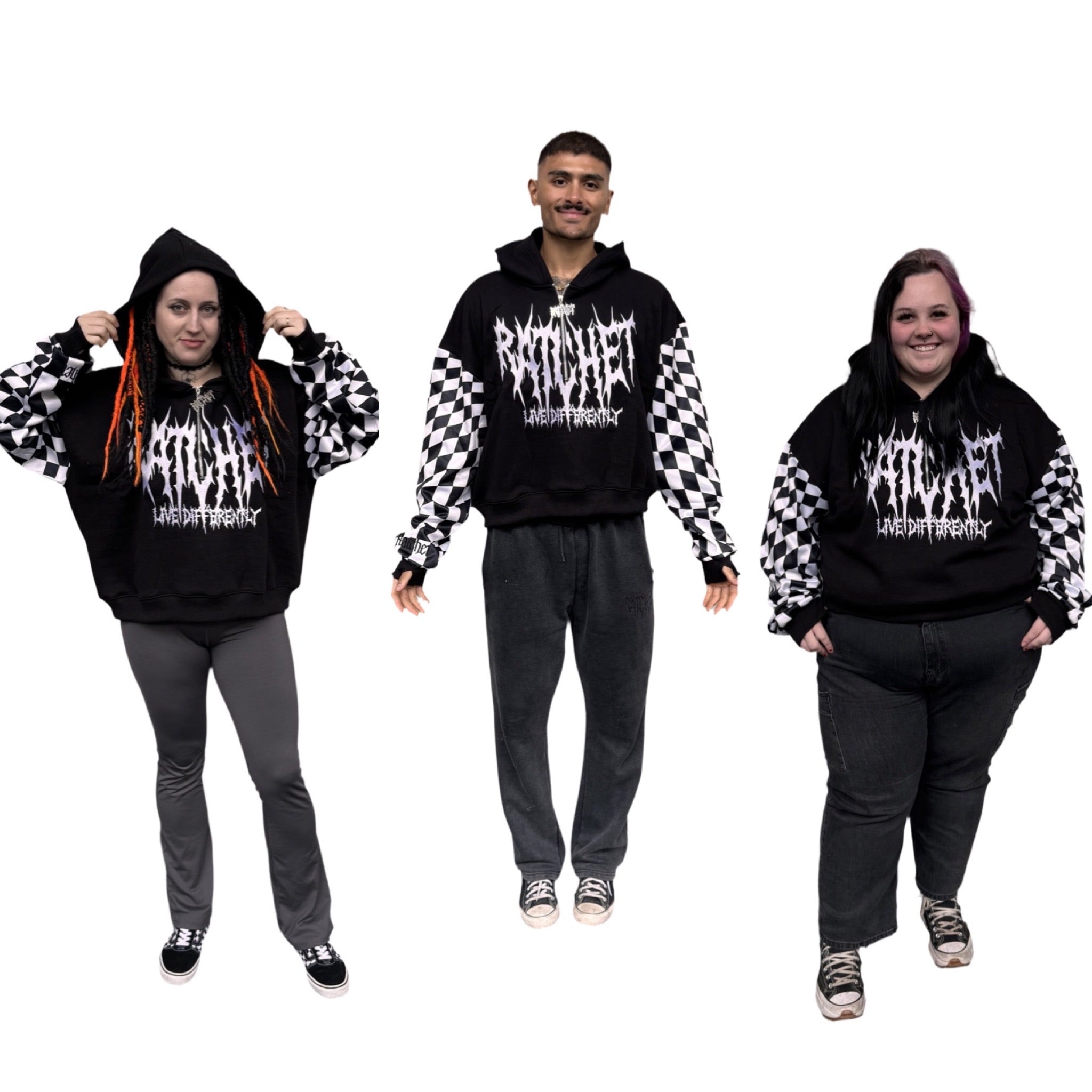 Scene Queen Boxy Crop Hood (with thumb holes)