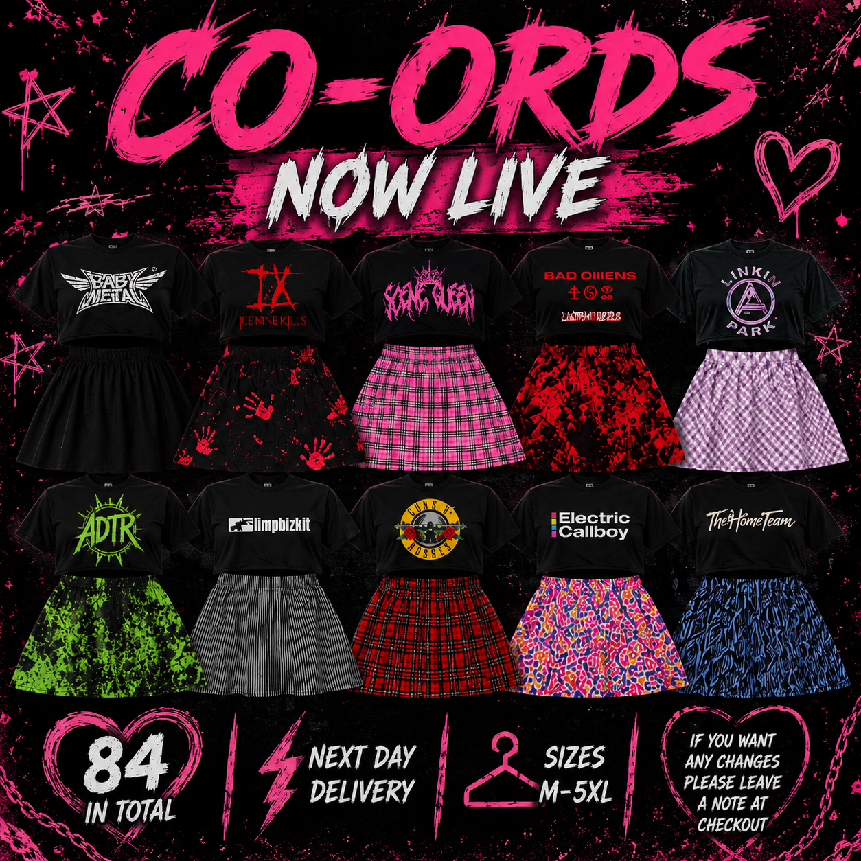 Skirt Co-ord (will be shipped in time for download festival)