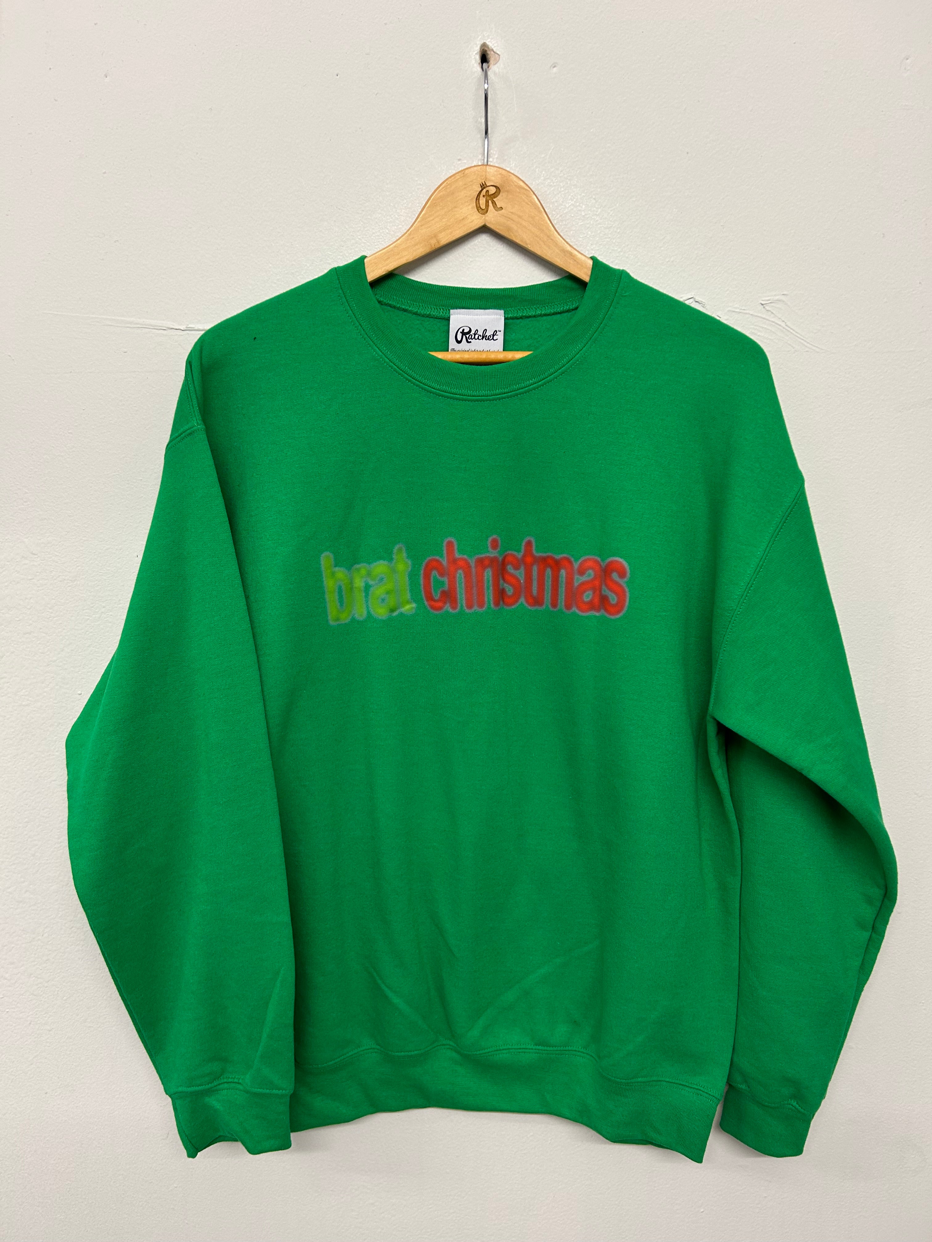 SALE GREEN BRAT XMAS SWEAT MEDIUM