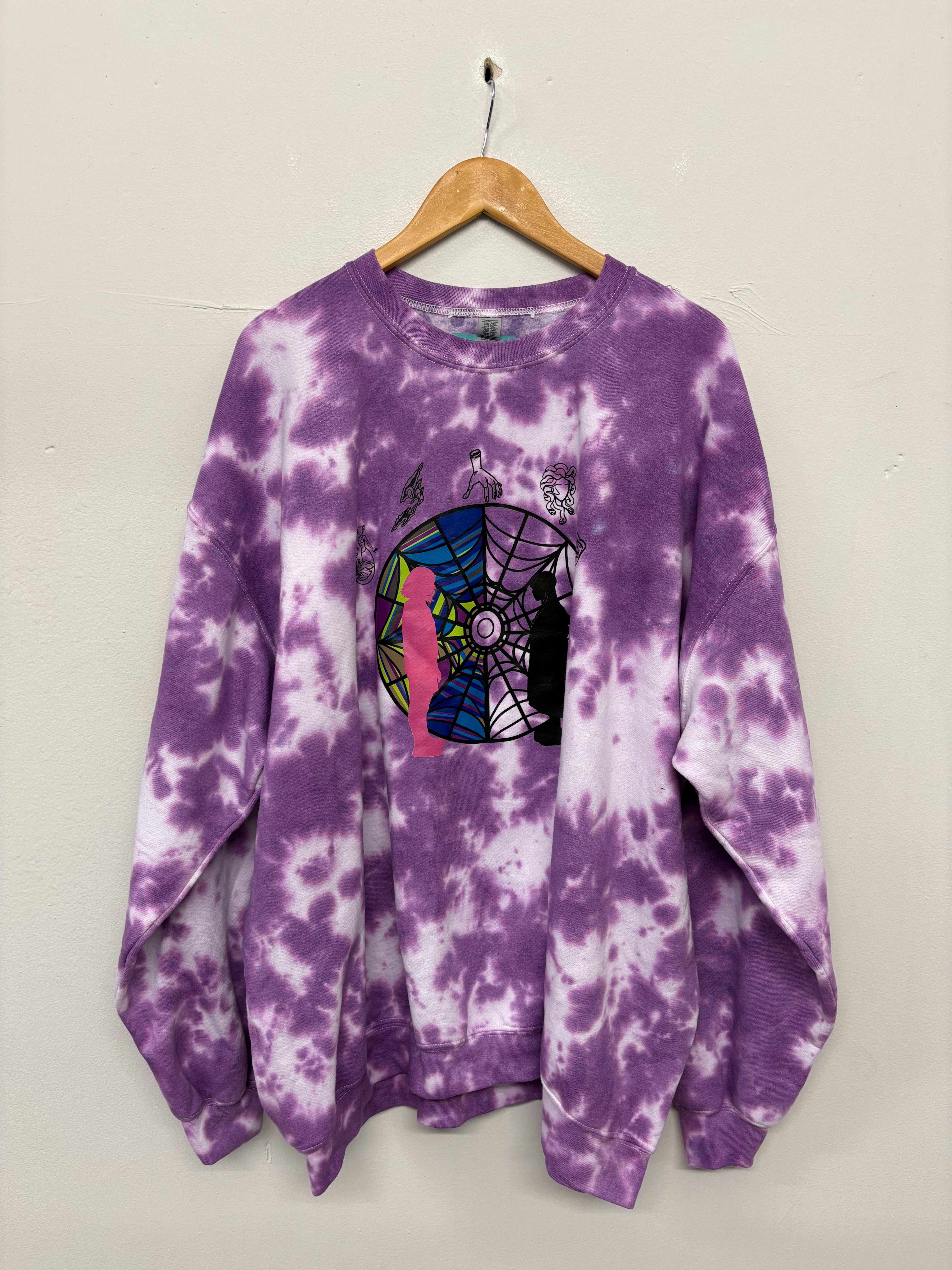 SALE SWEAT PURPLE CLOUD TYE DYE WEDNESDAY 4XL