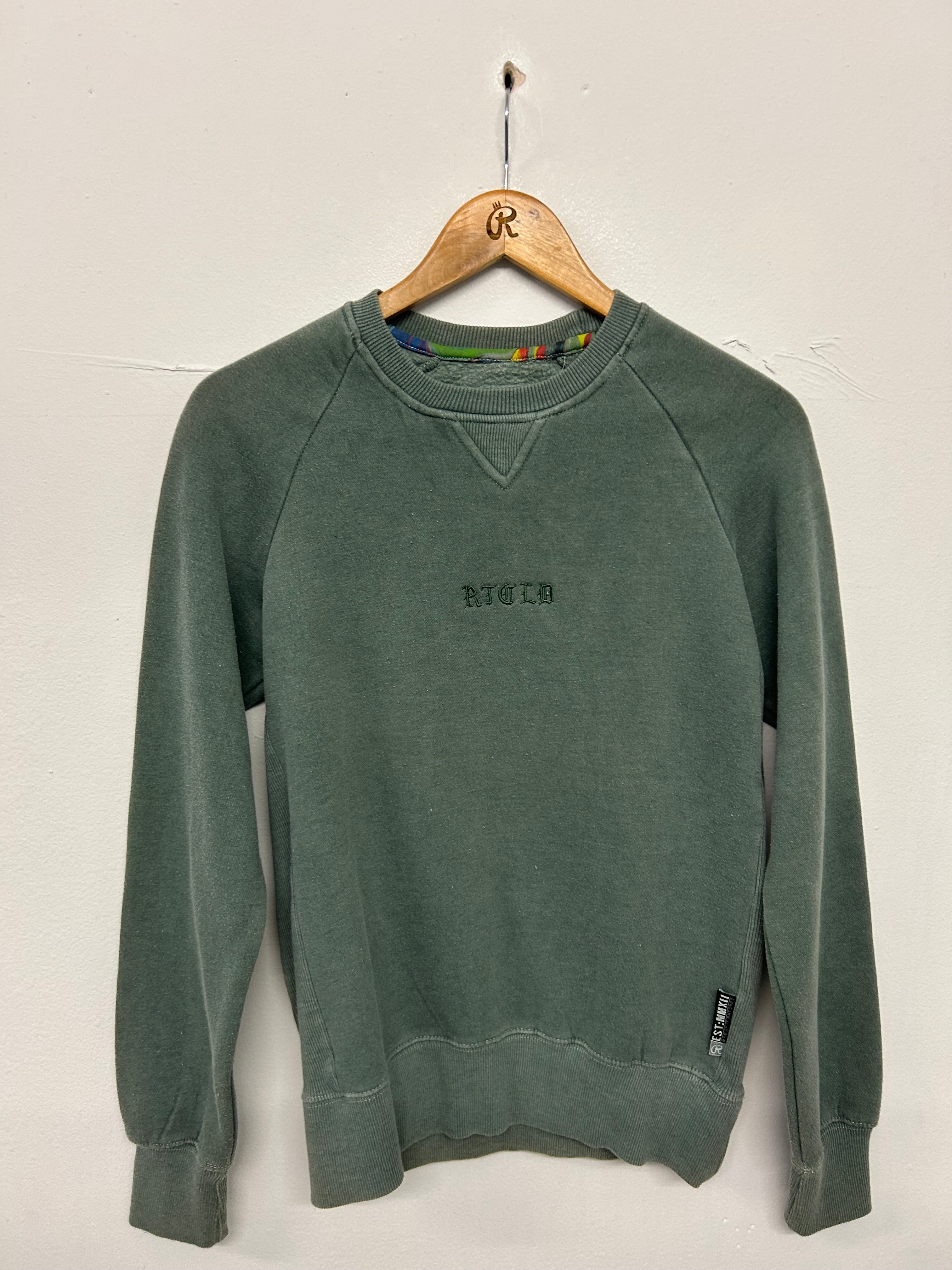 SALE DISTRESSED OLIVE   SWEAT X- SMALL