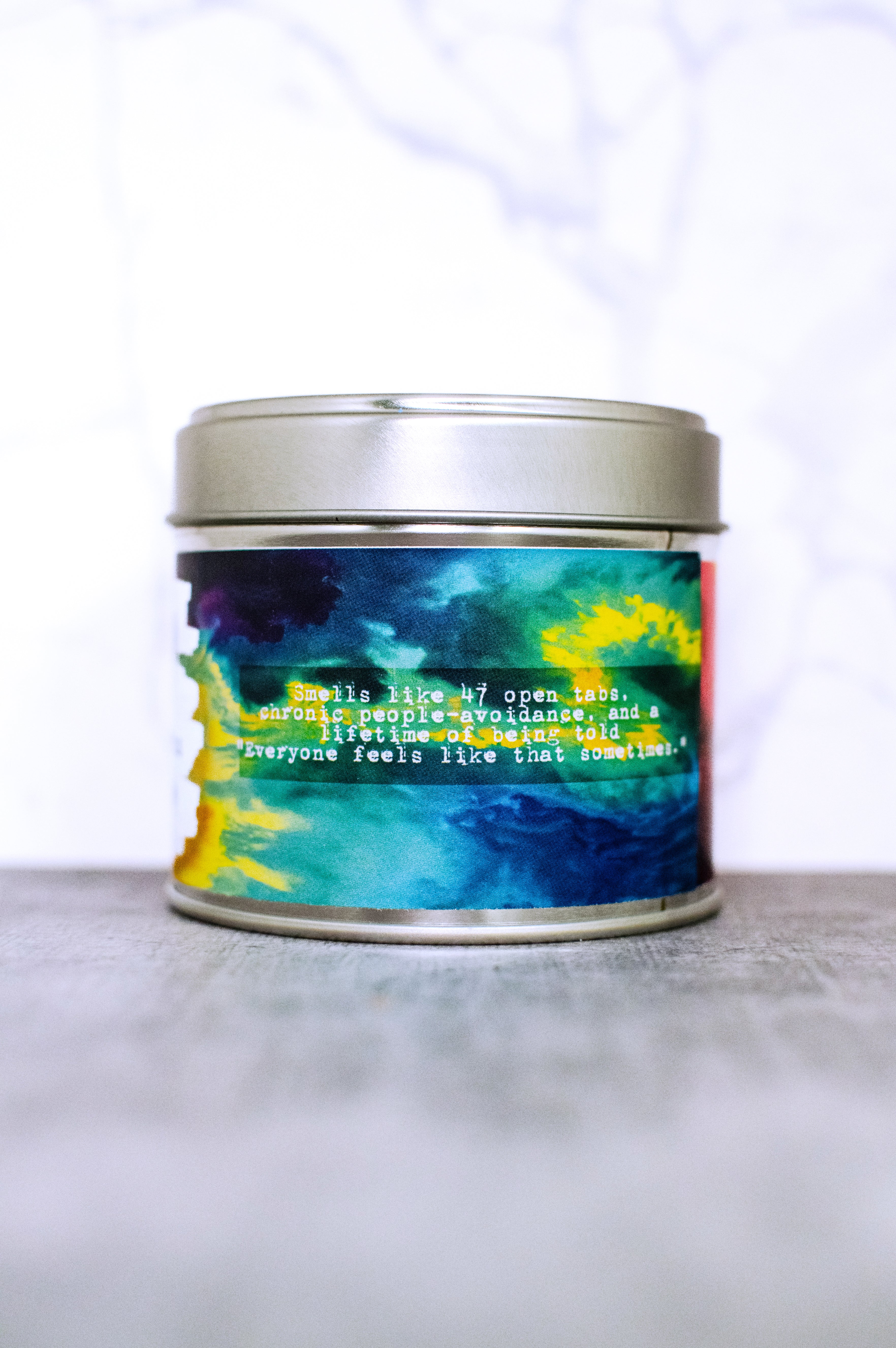 Vegan Soy Wax 200ml Tie Dye Candle 35h+ Burn Time