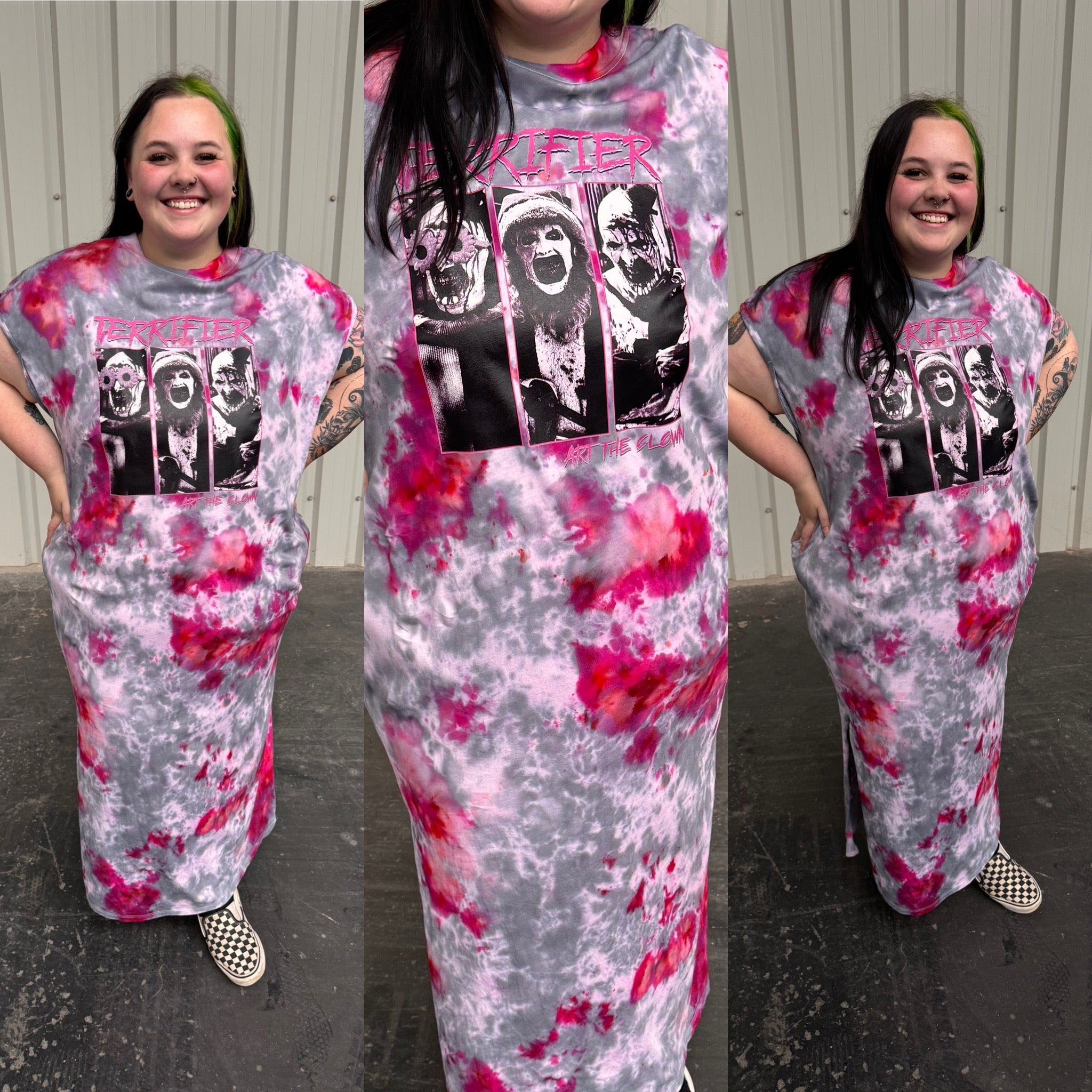 SALE LONG TEE DRESS TYE DYE TERRIFIER 3XL
