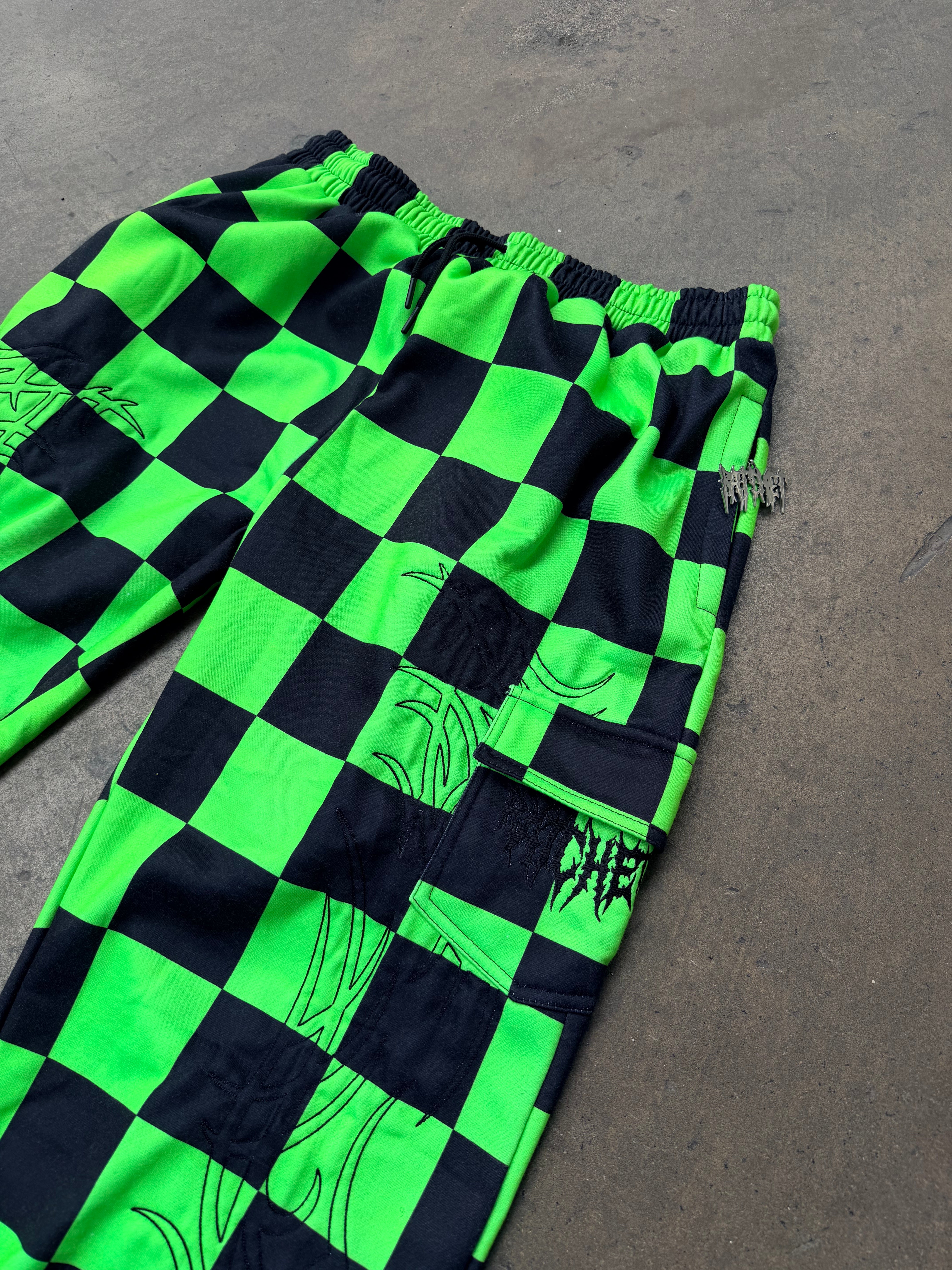 Green Check Joggers Pre Order (Shipped End Of August)