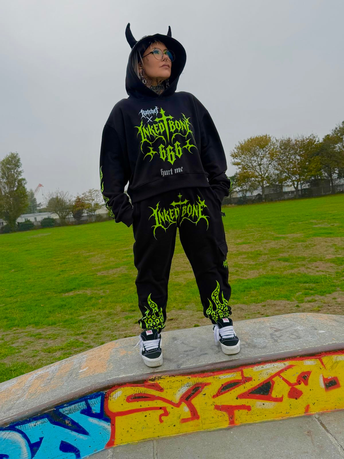 INKED BONE BOXY HOODIE (shipped end of November)