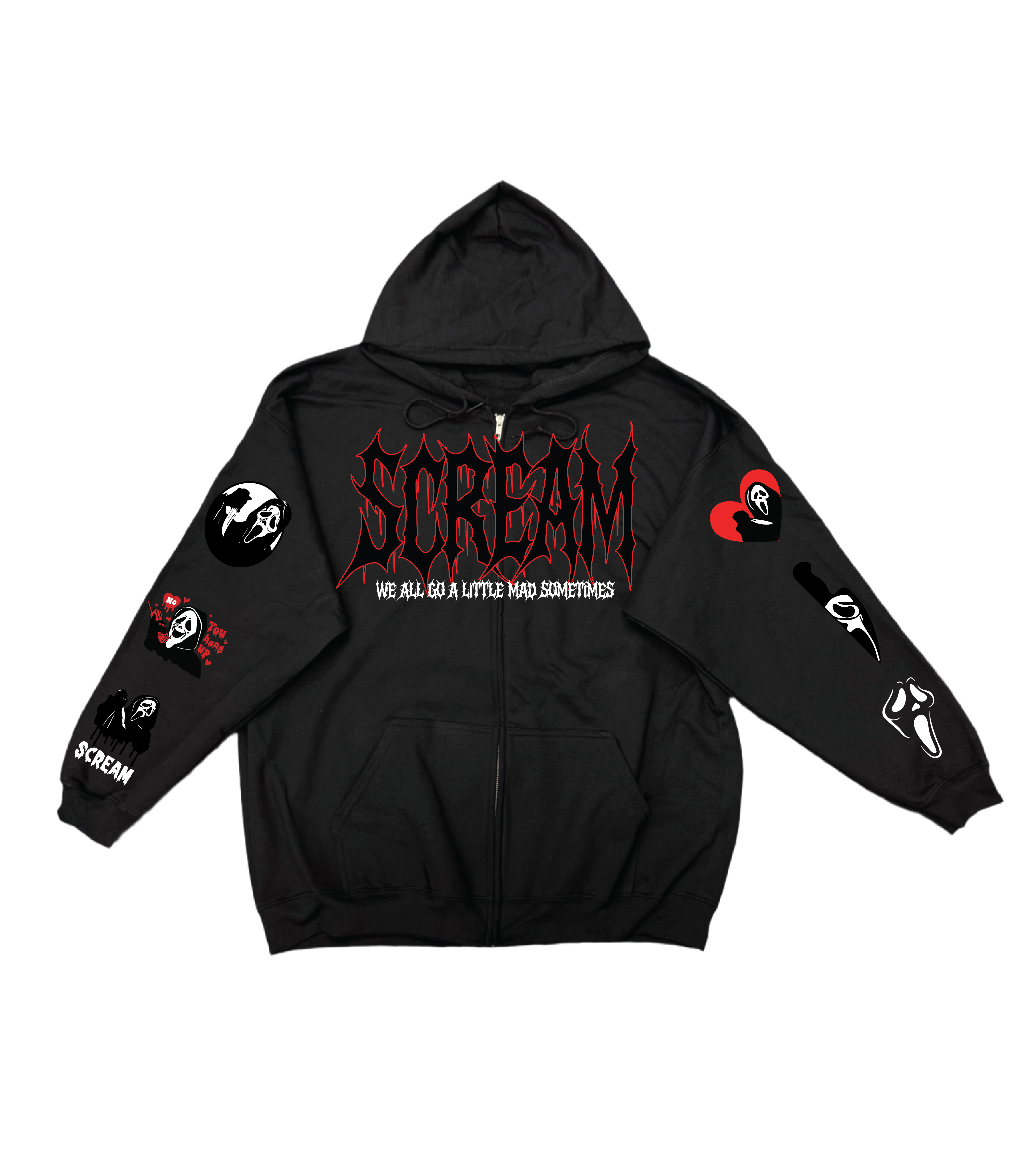 Scream We all Go Mad Hoodie/Zip-up