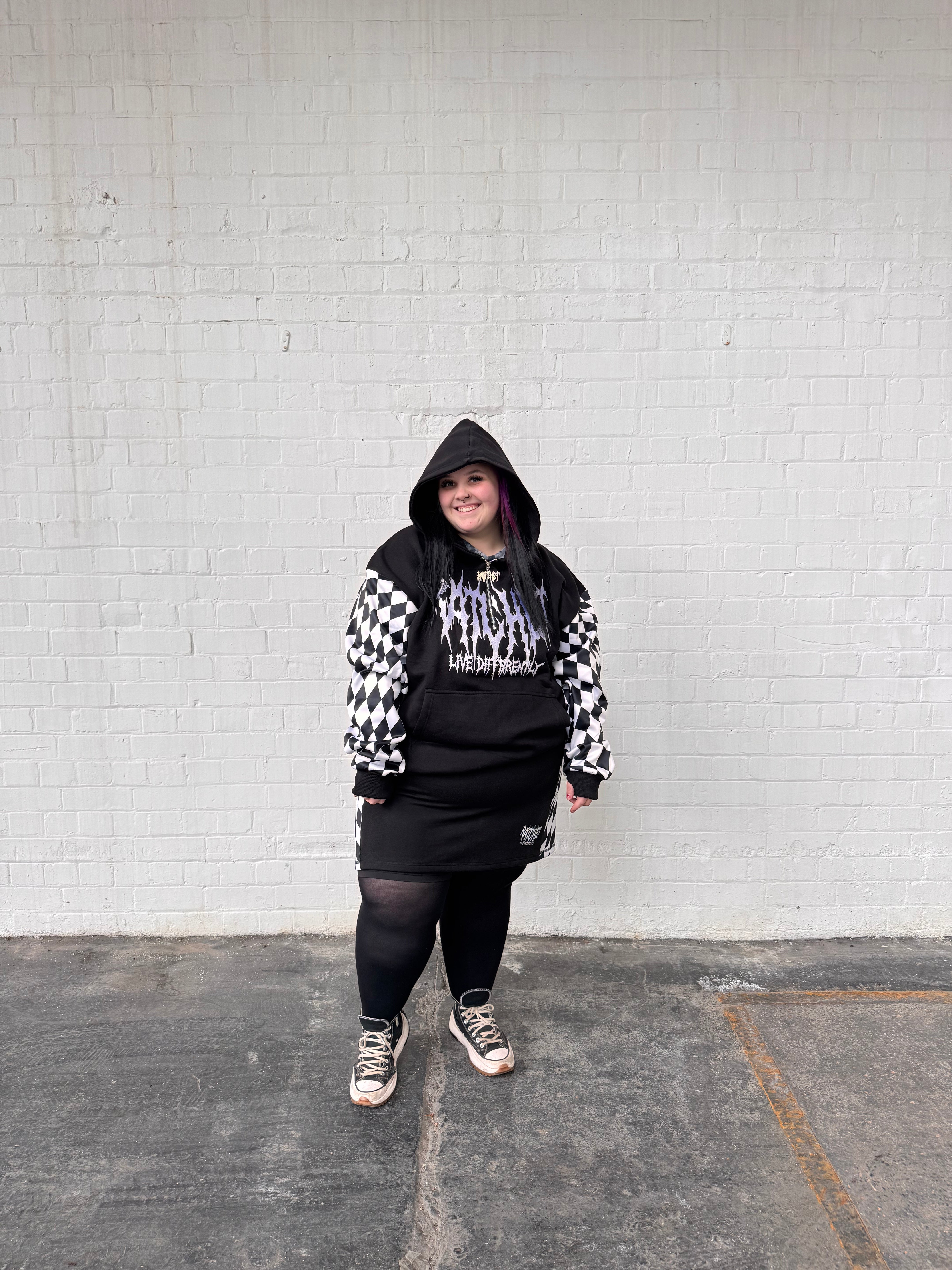 Scene Queen 3/4 Zip Hoodie (with thumb holes)