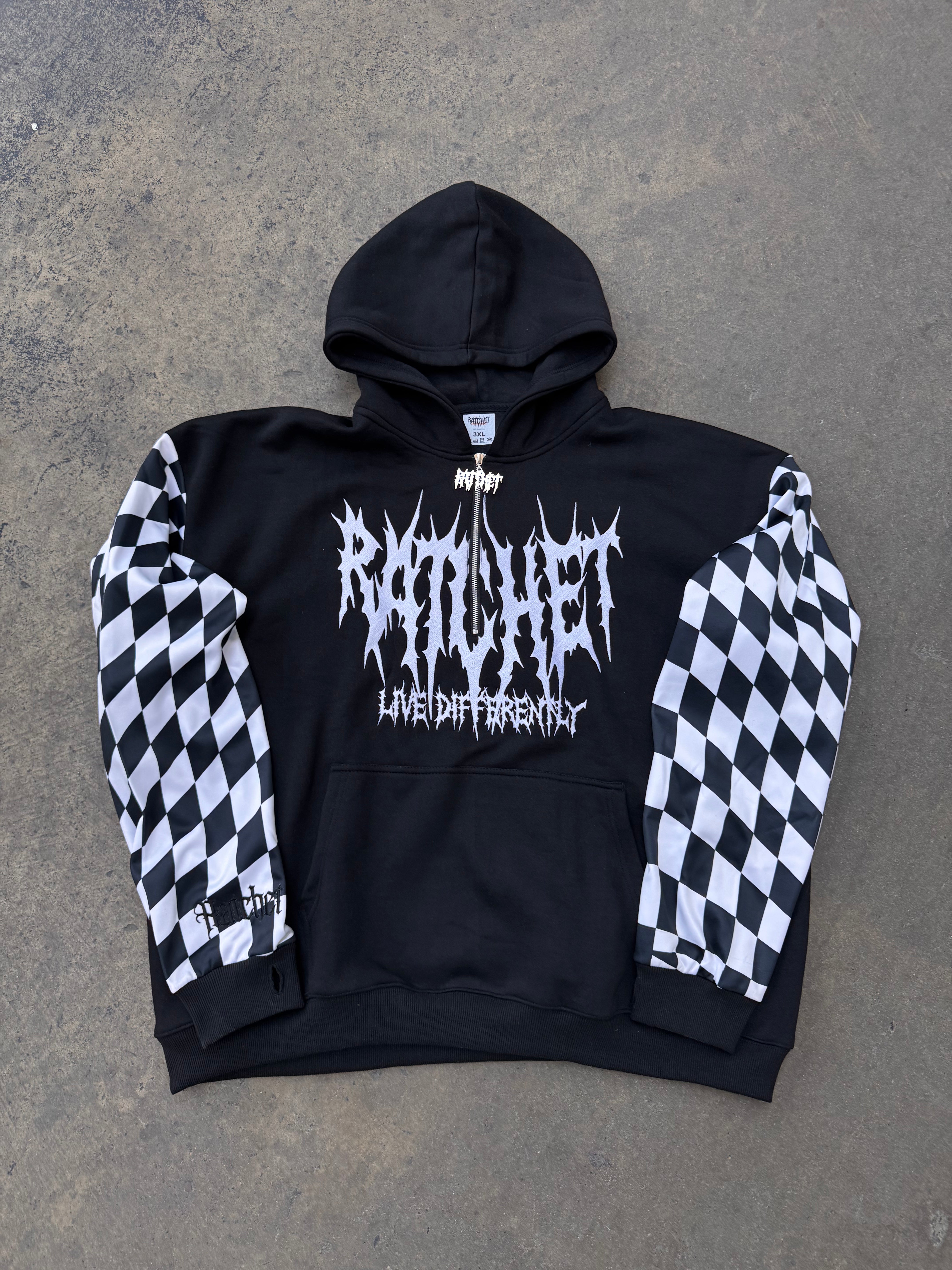 Scene Queen 3/4 Zip Hoodie (with thumb holes)