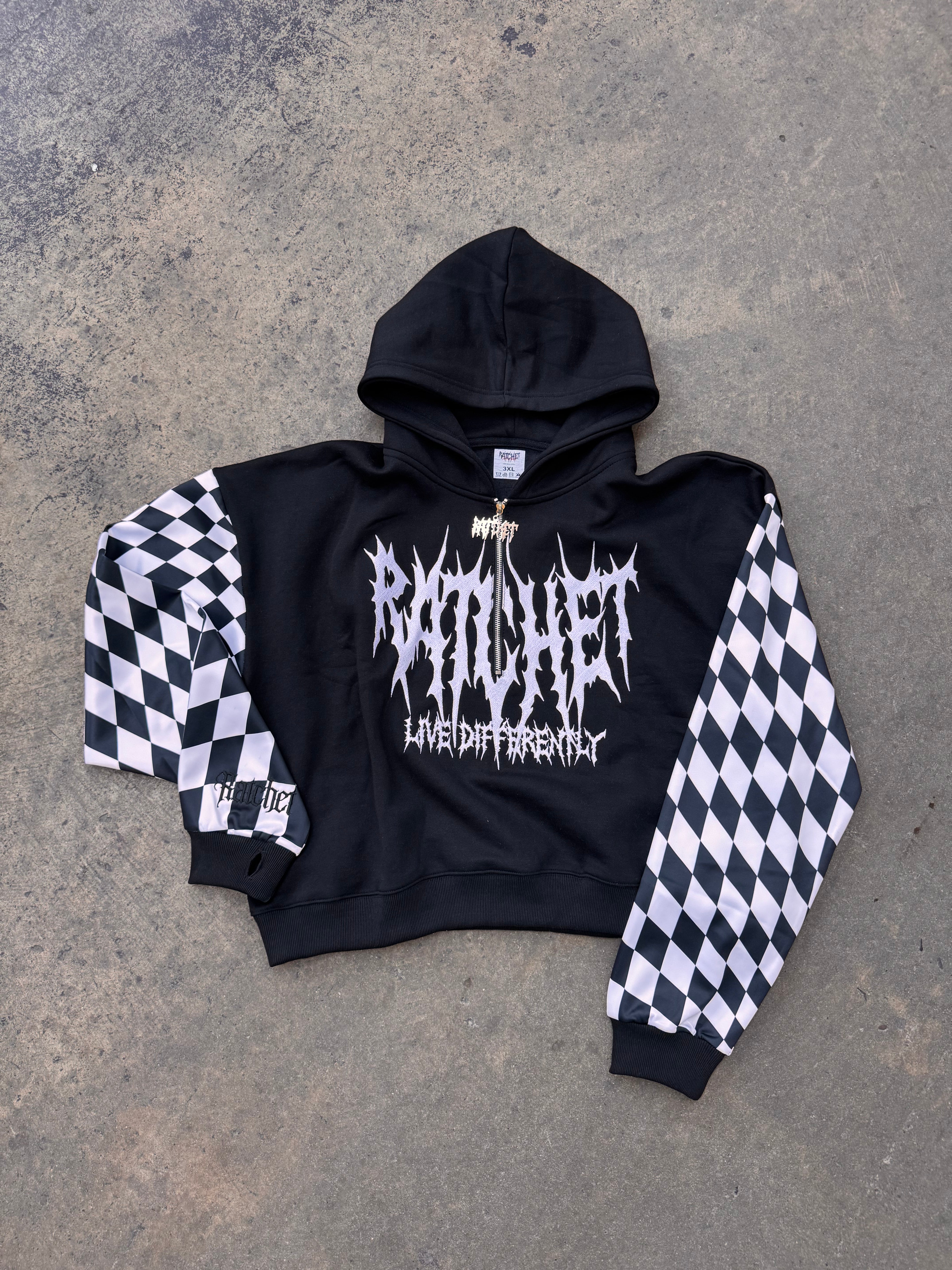 Scene Queen Boxy Crop Hood (with thumb holes)