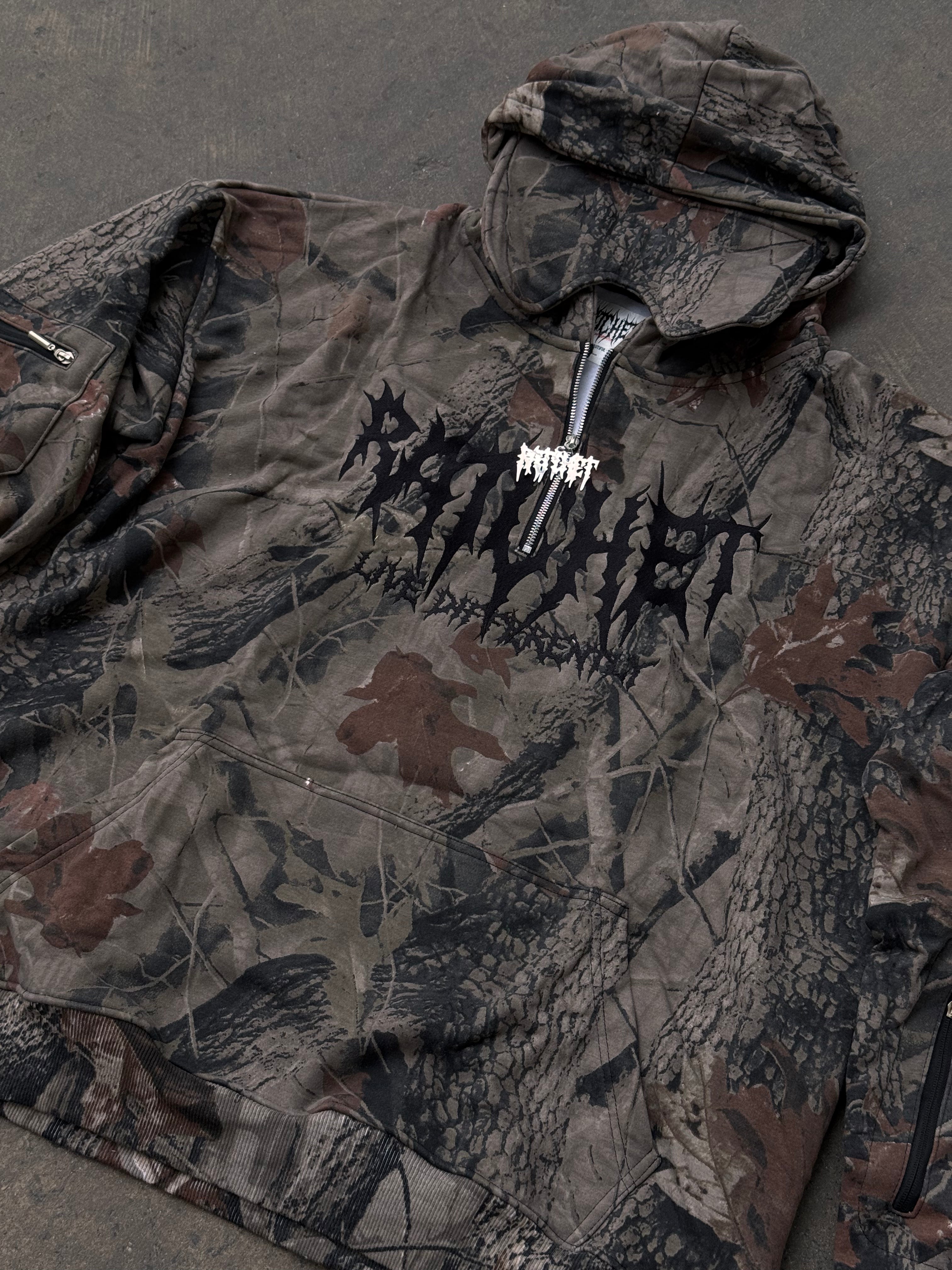 Not Today Hoodie Cammo (built in eye mask, 5 pockets, thumbholes, heavyweight)
