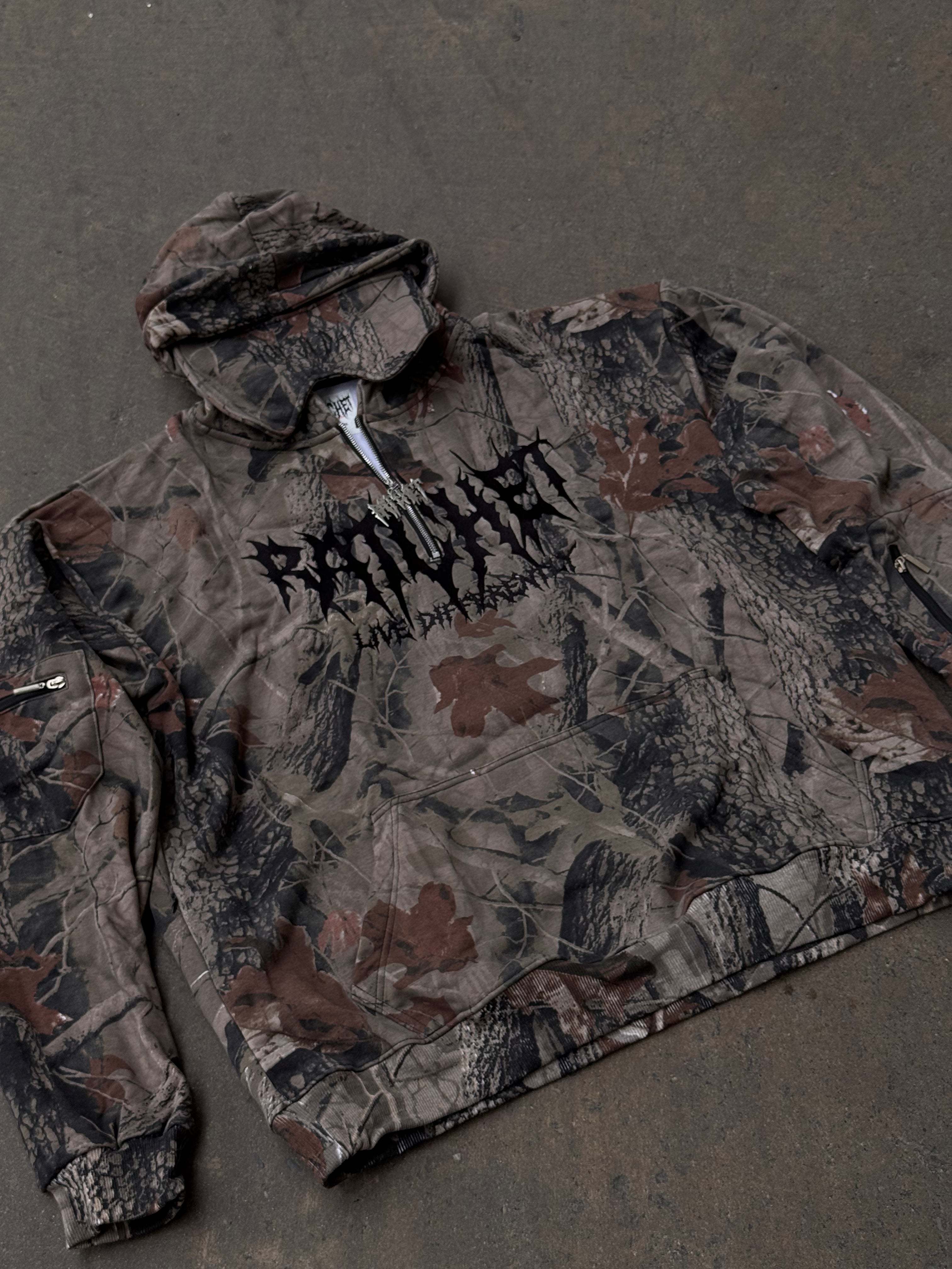 Not Today Hoodie Cammo (built in eye mask, 5 pockets, thumbholes, heavyweight)