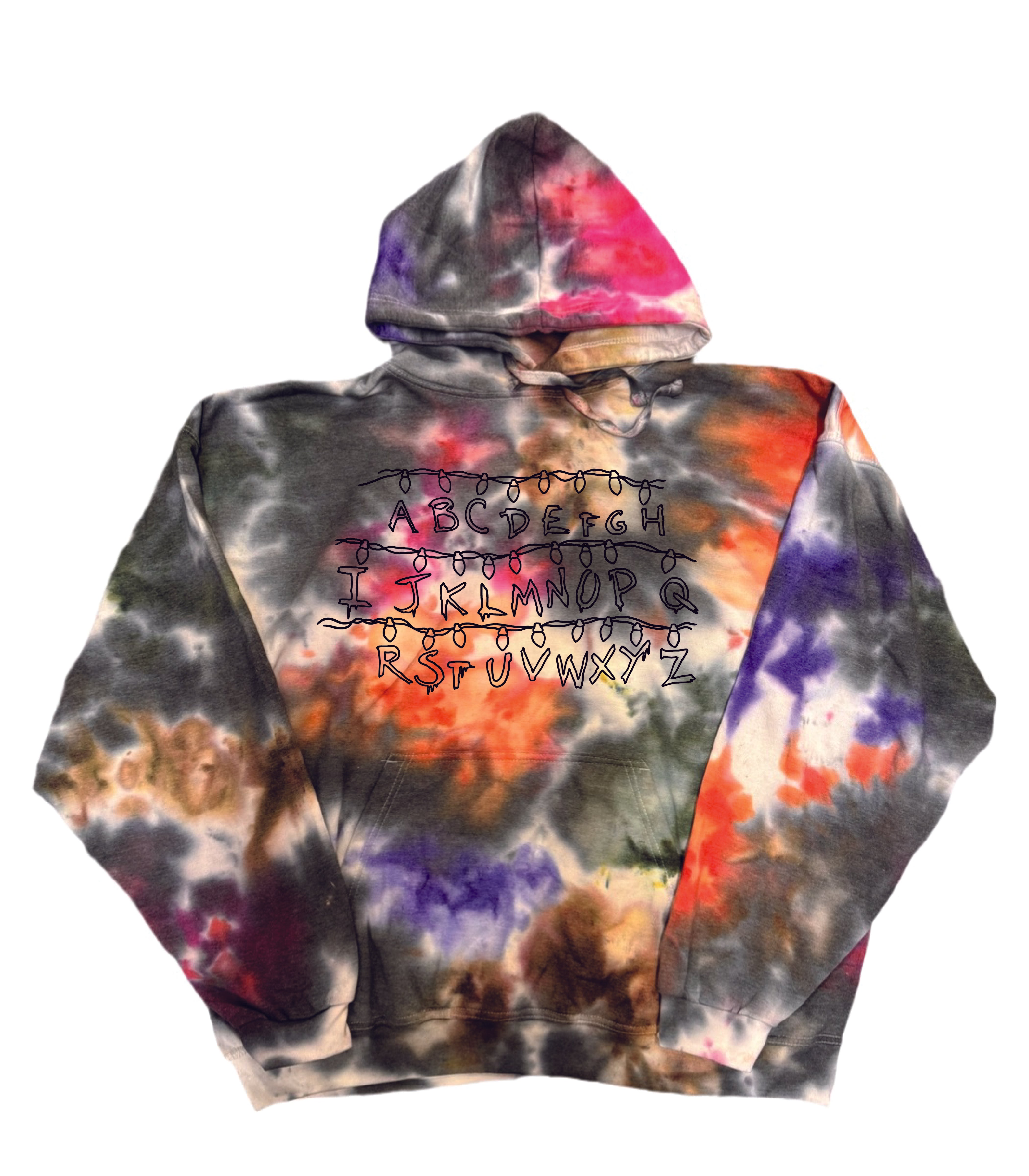 Alphabet lights tie dye