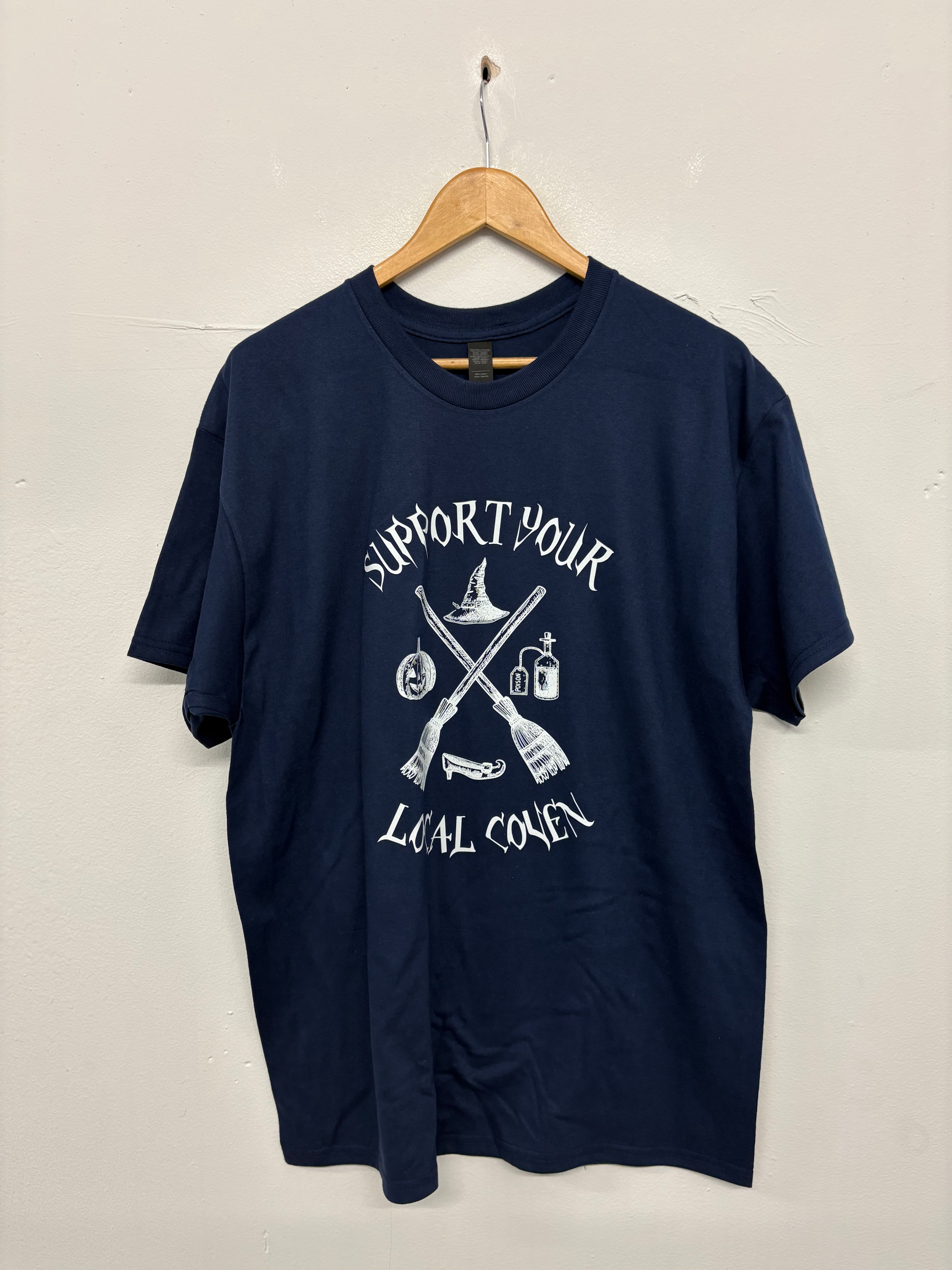 SALE TEE NAVY SUPPORT YOUR COVEN XL