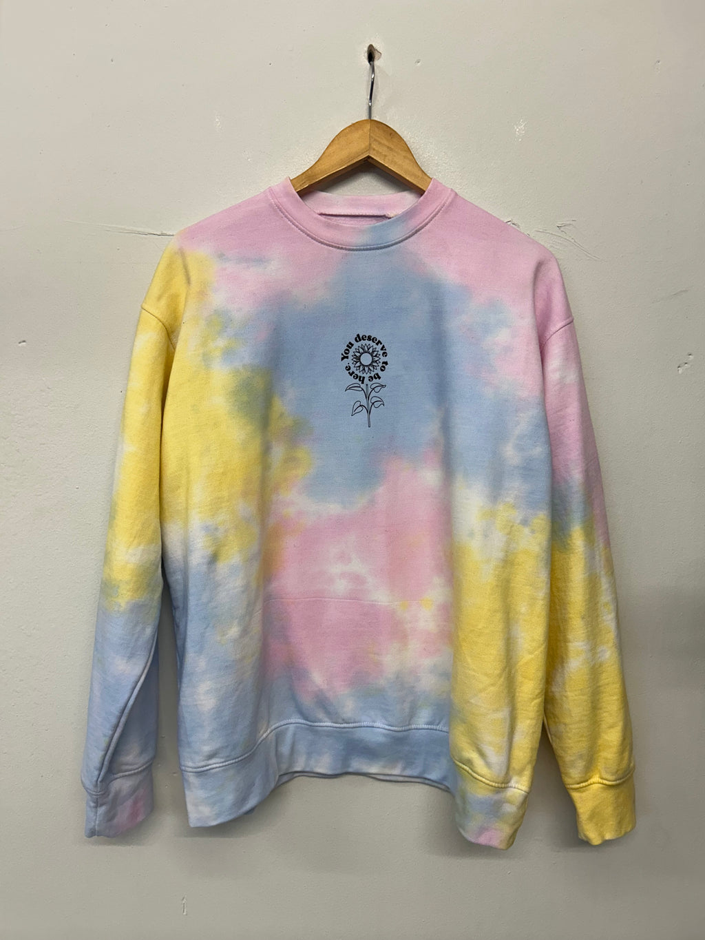 SALE SWEAT HOOD TEE PASTEL YOU DESERVE TO BE HERE