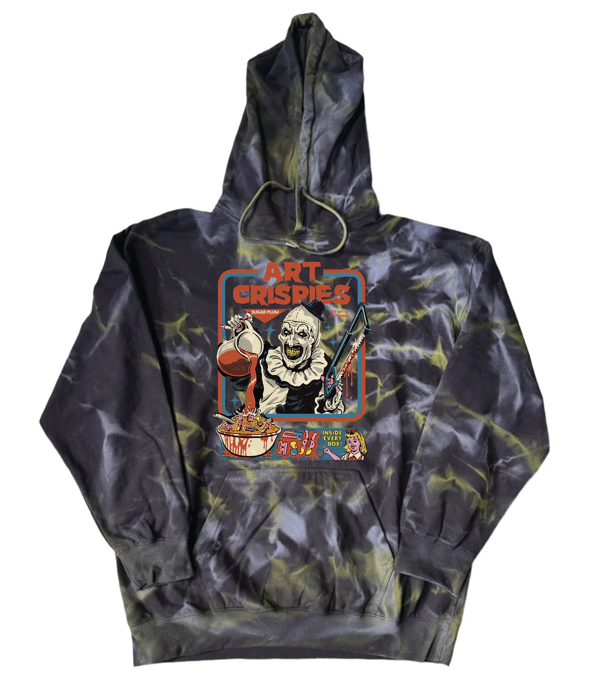 SALE HOOD BLACK TYE DYE ART CRISPIES  2XL