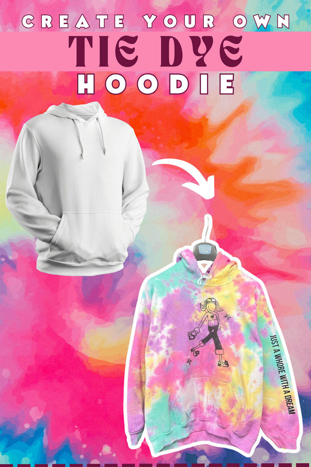 CREATE YOUR OWN TIEDYE HOODIE
