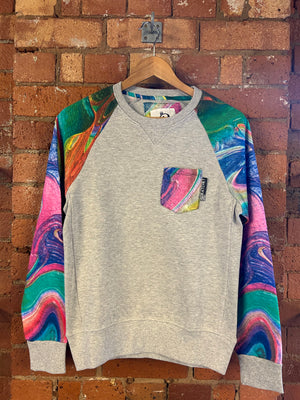 SALE Adult Melt Sleeve Hood Tee Sweat