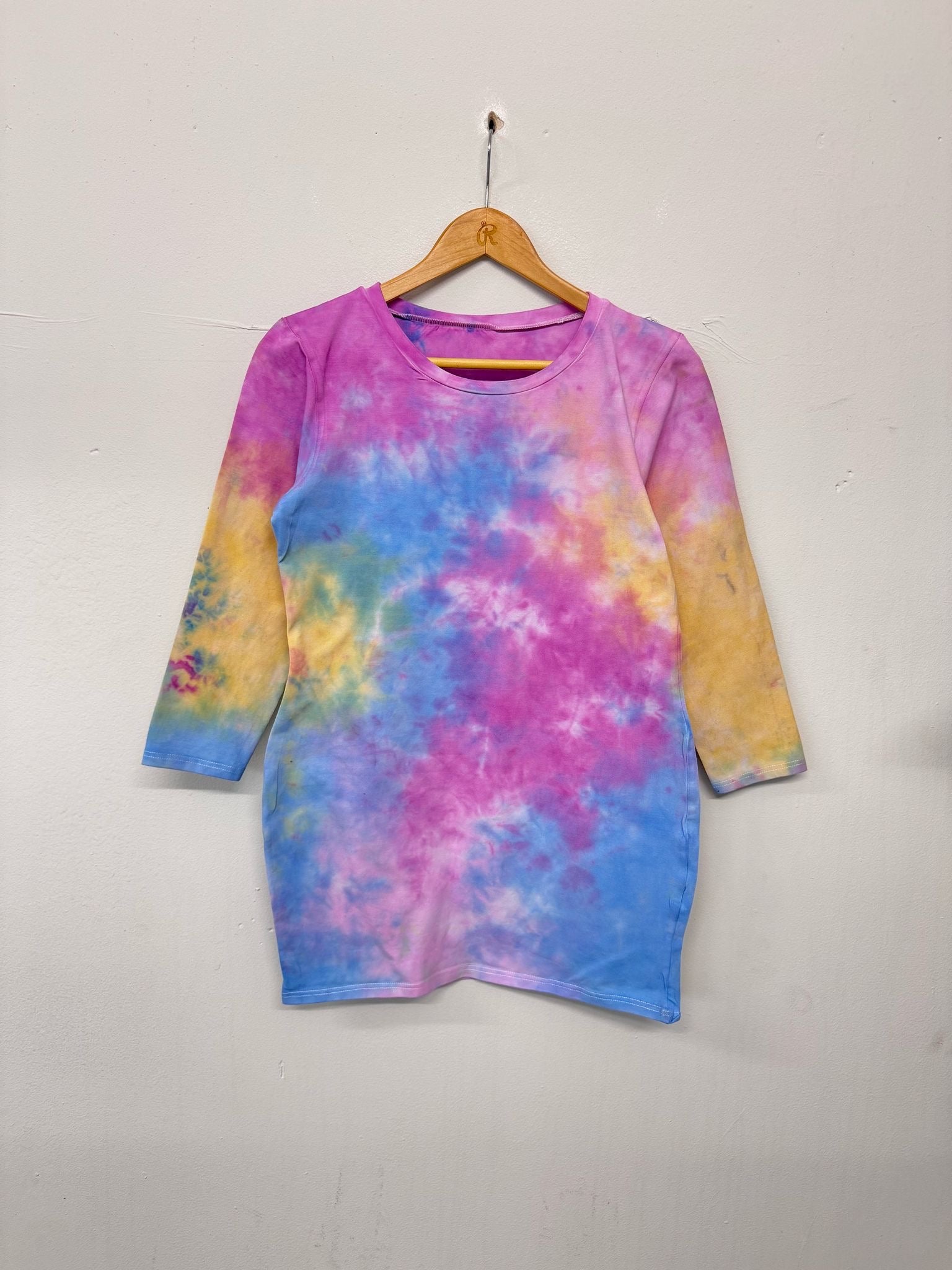 SALE  OCEAN/PINK/YELLOW/BABY PINK  TYE DYE DRESS