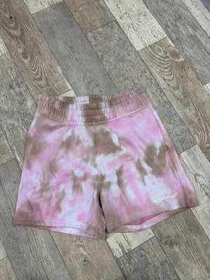Adult Small Pink/Brown Tie-dye Shorts