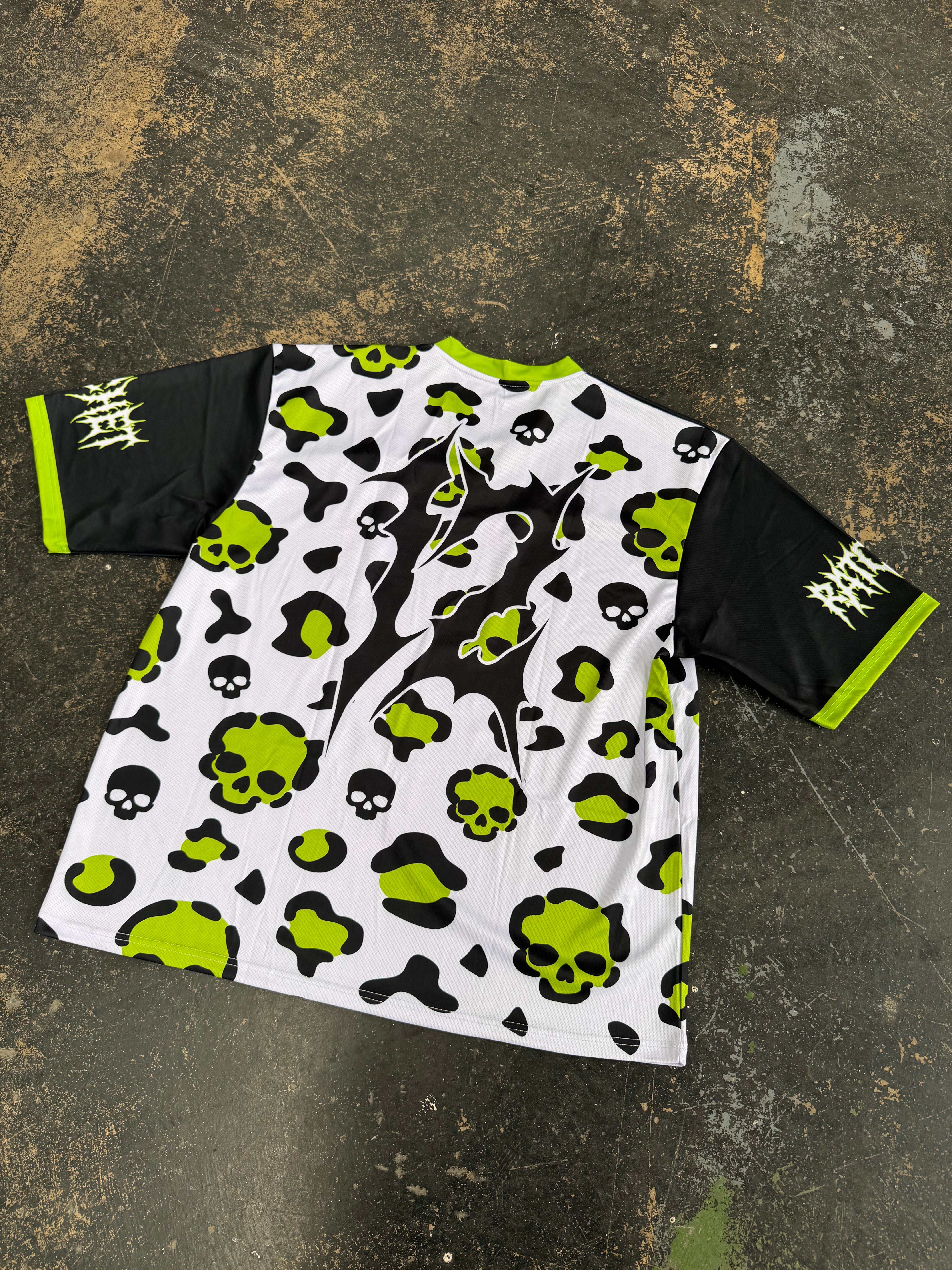 Green Leopard Skull Baseball
