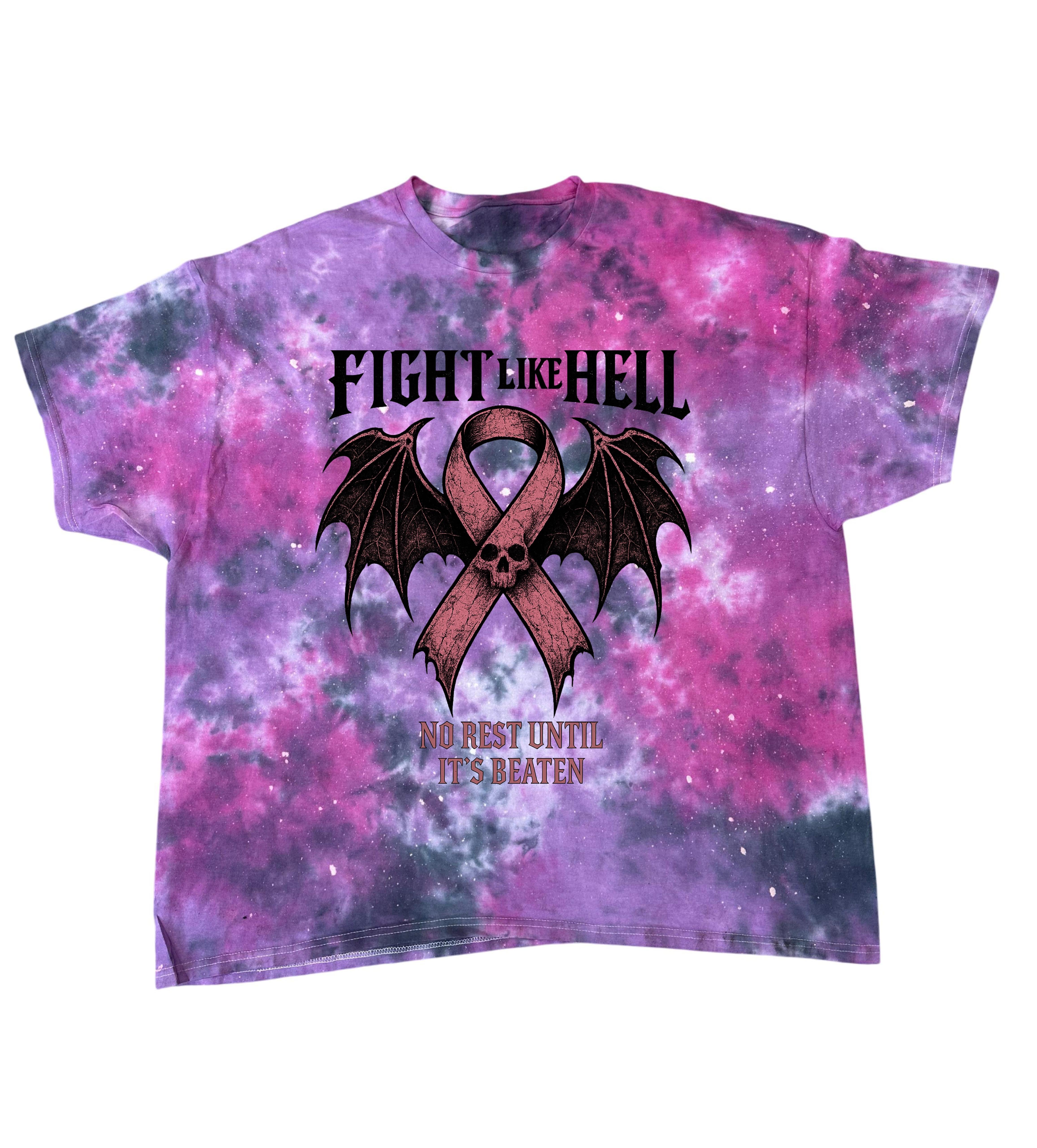 Fighting Like Hell Breast Cancer Awarness T-shirt