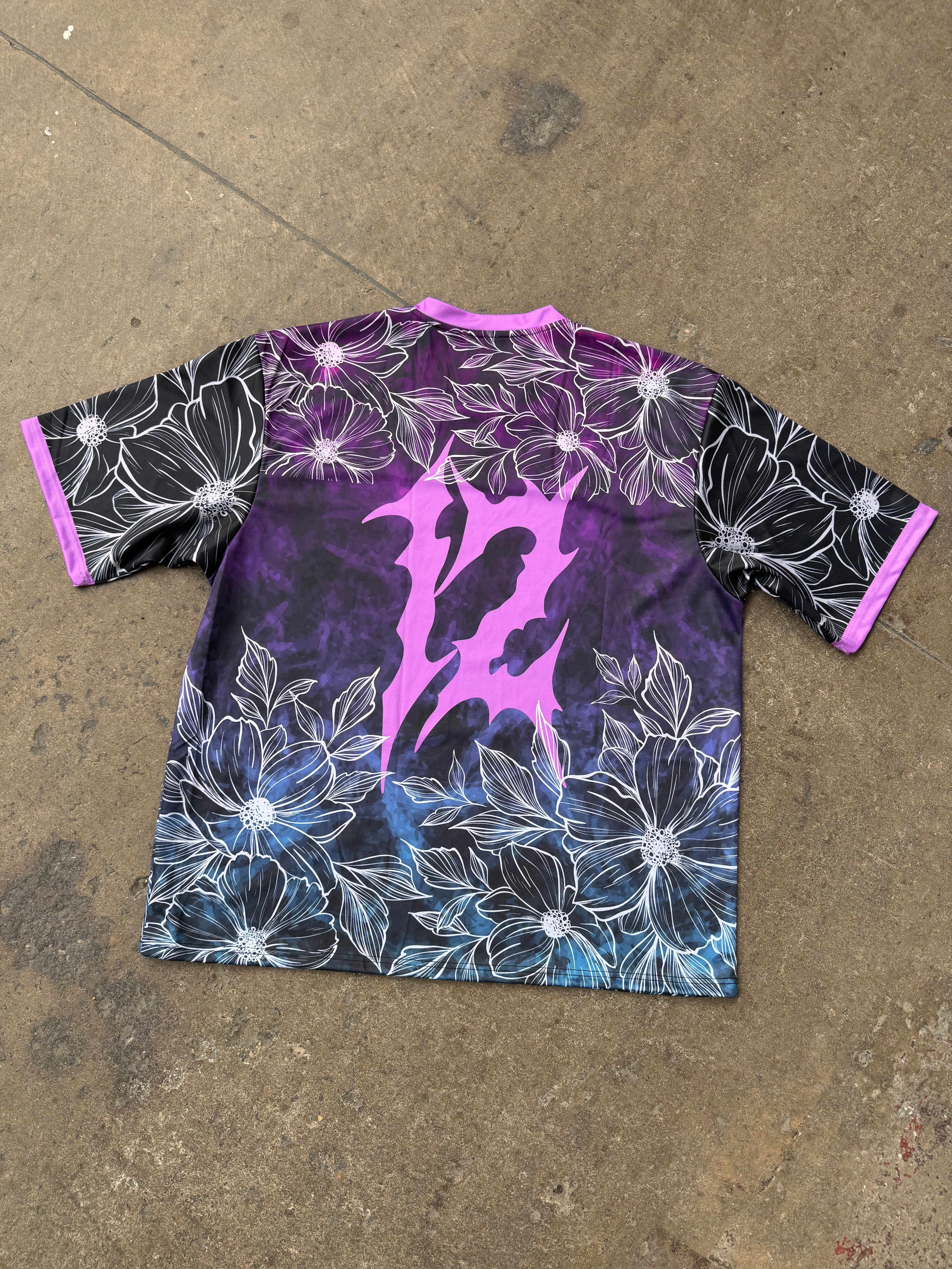 Purple Floral Baseball