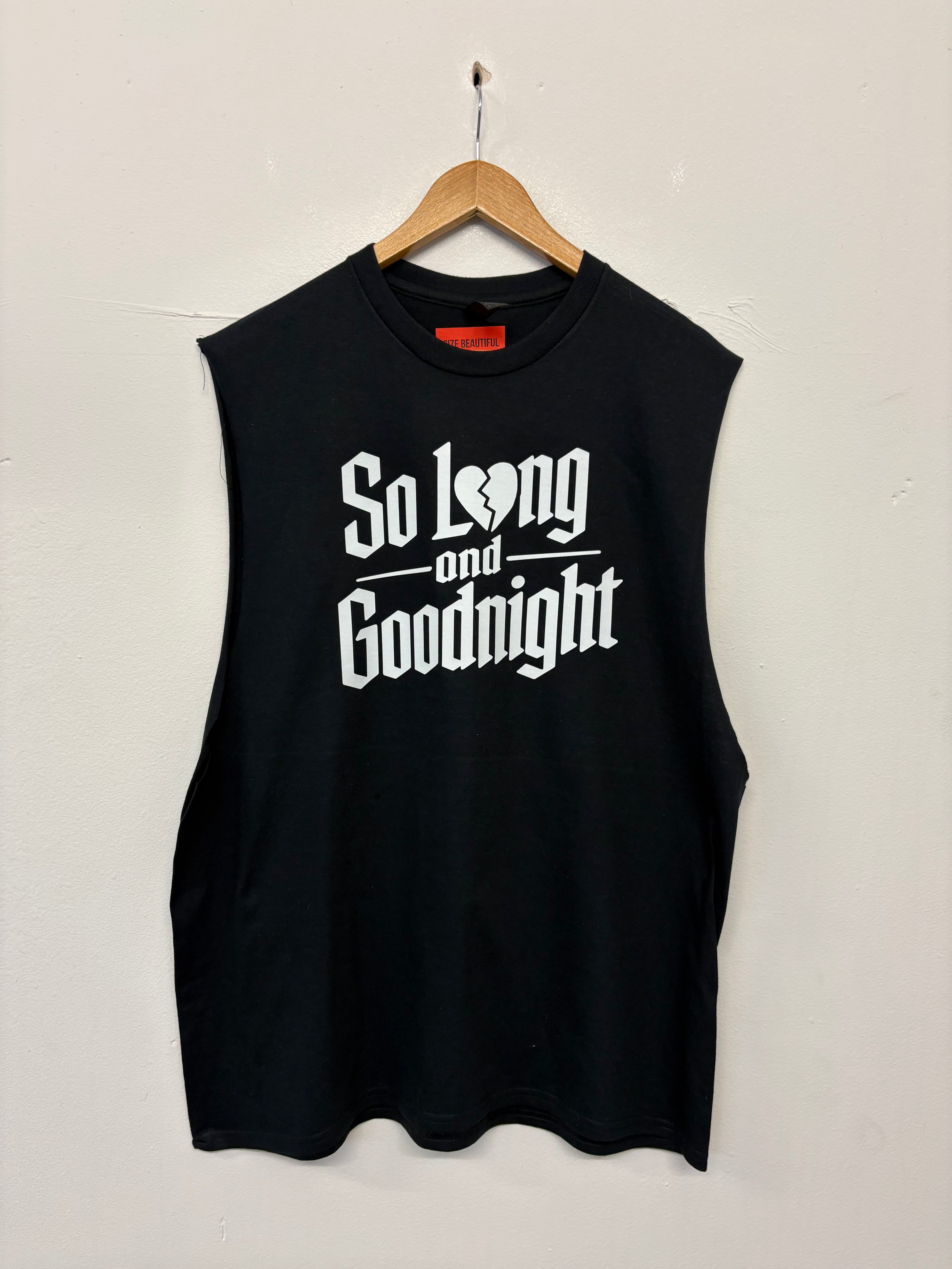 SALE BLACK VEST SO LONG GOODNIGHT  XL