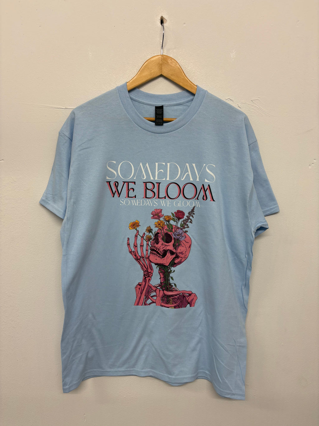SALE TEE BABY BLUE SOMETIMES WE BLOOM  LARGE (Copy)