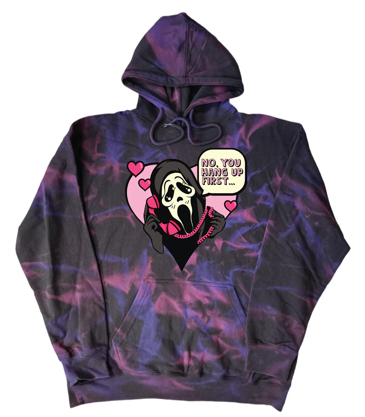 SALE HOOD BLACK TYE DYE SCREAM HANG UP  LARGE