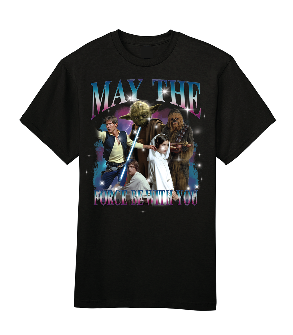 SALE TEE MAY THE FORCE BLACK 2XL