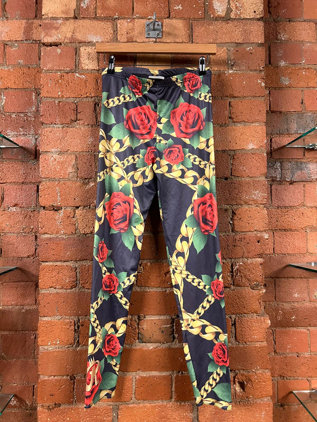 SALE Adult Small Rose & Chain Leggings