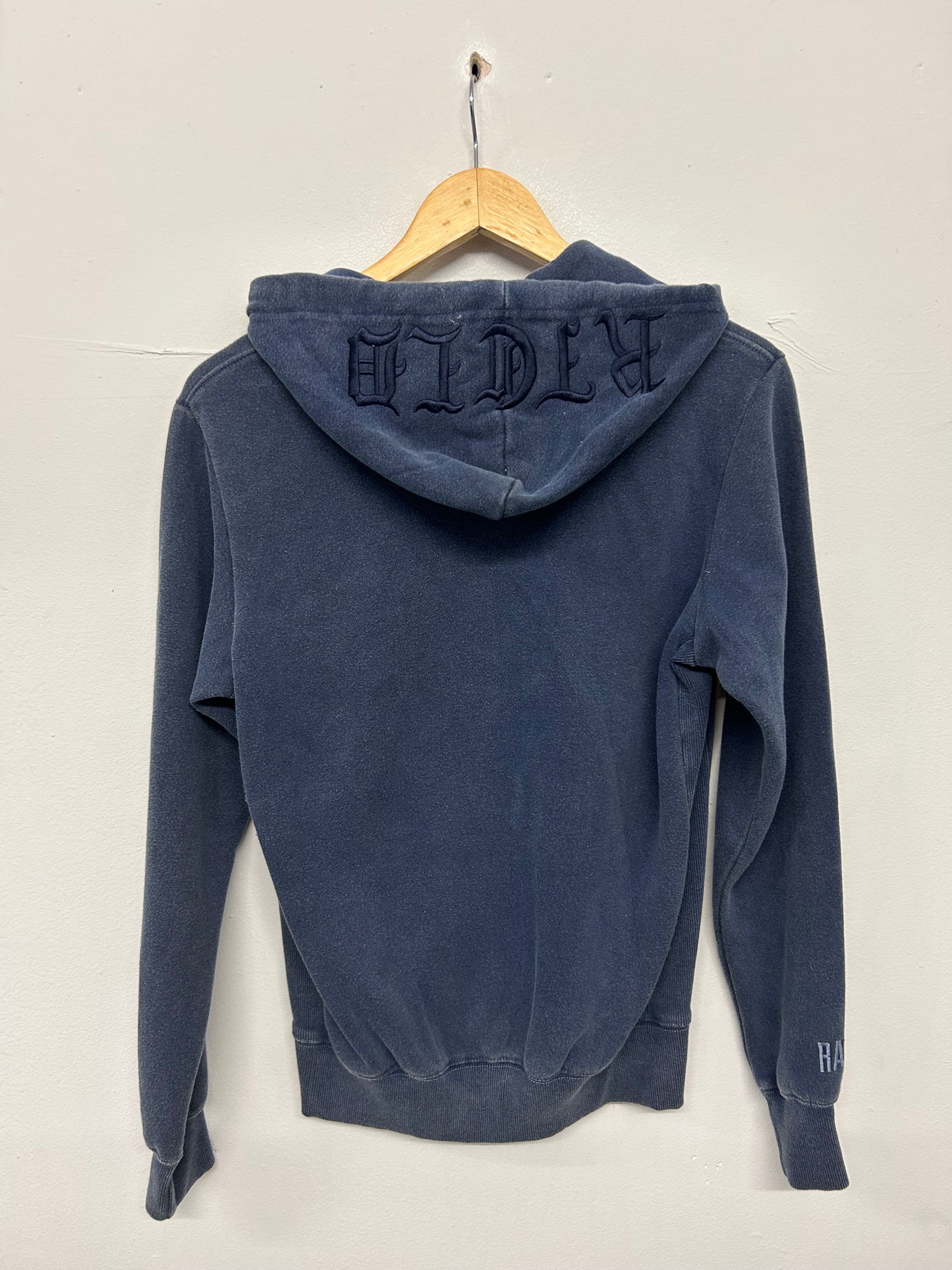 SALE DISTRESSED NAVY  ZIP  HOOD X- SMALL