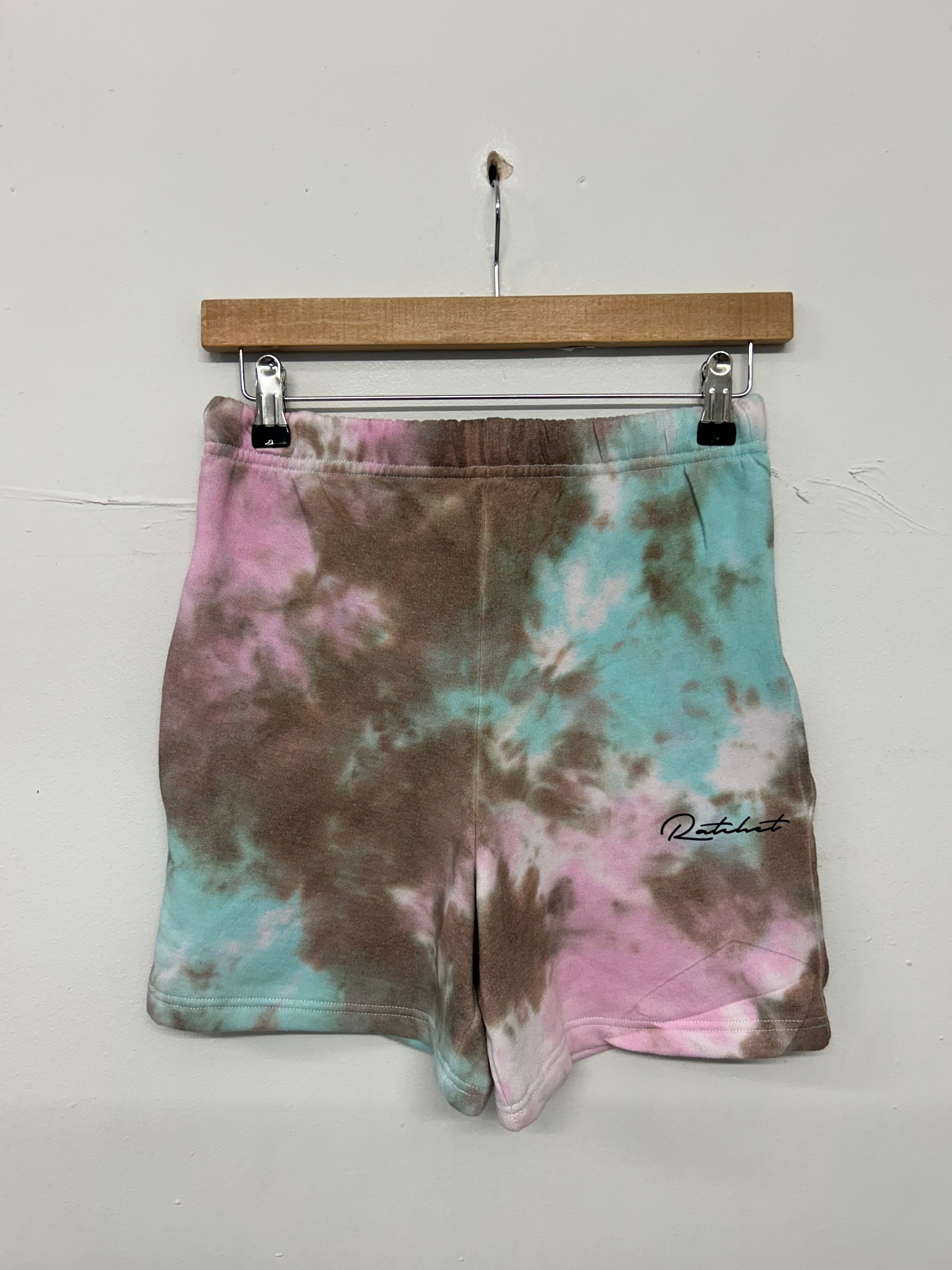 SALE SHORTS AQUA/BROWN/PINK  XS