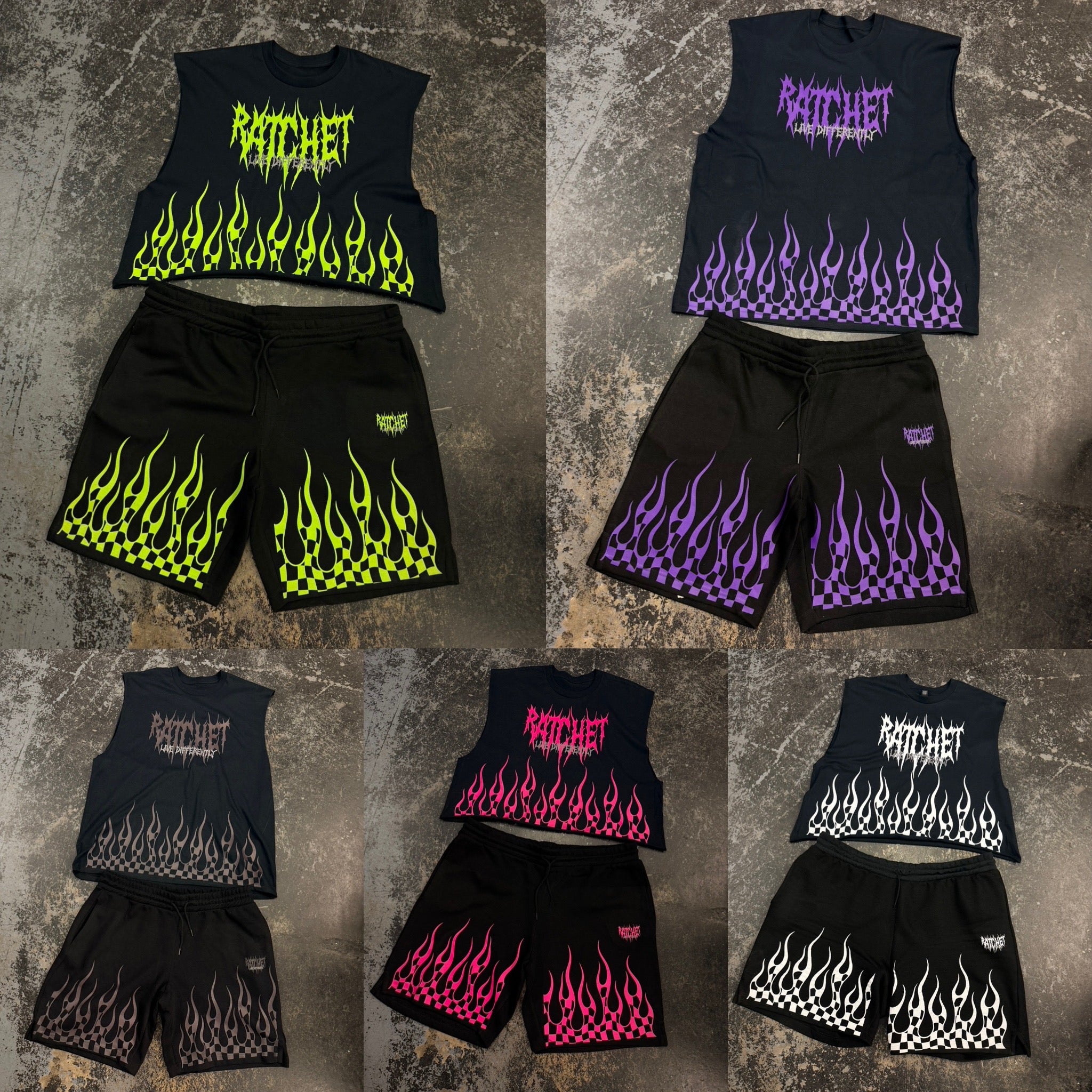 Ratchet Flame Shorts