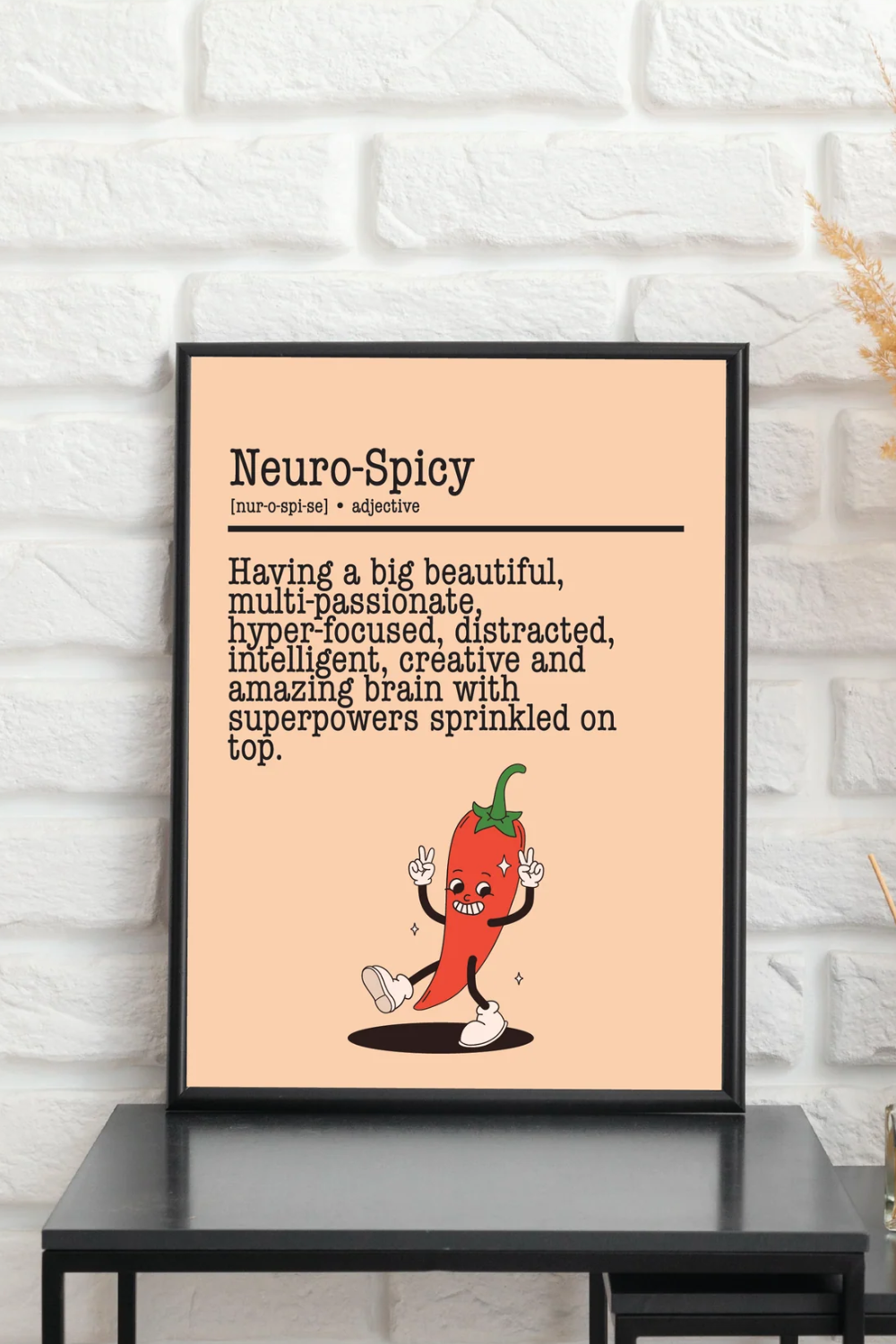 Neuro Spicy A4 Wall Print (with frame)