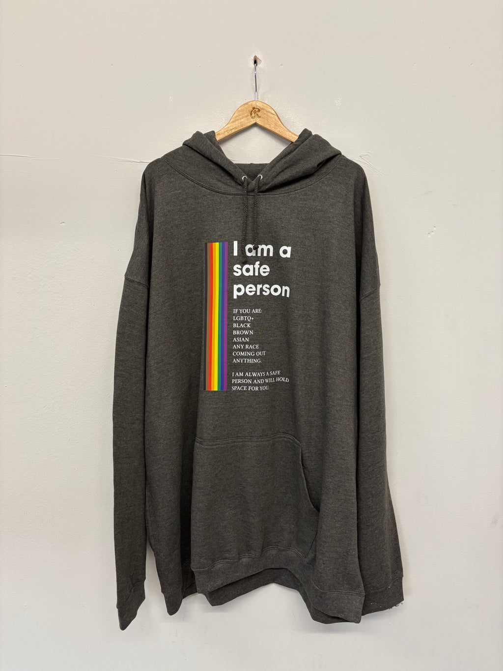 SALE HOOD DARK GREY I AM A SAFE PERSON 5XL