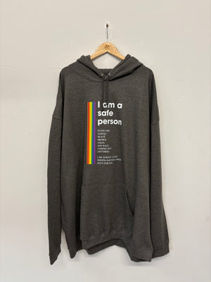 SALE HOOD DARK GREY I AM A SAFE PERSON 5XL