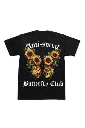 SALE TEE BLACK ANTI BUTTERFLY