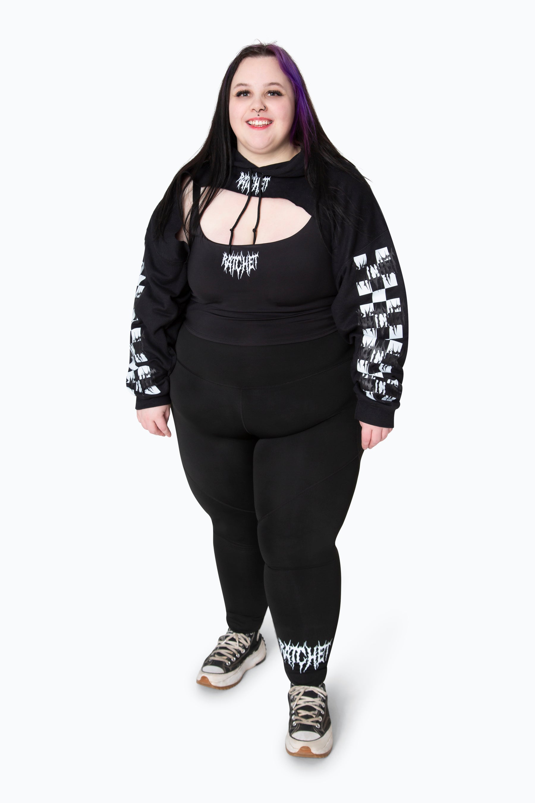 Extreme Movement Crop Hood Black/Tiedye/Scream