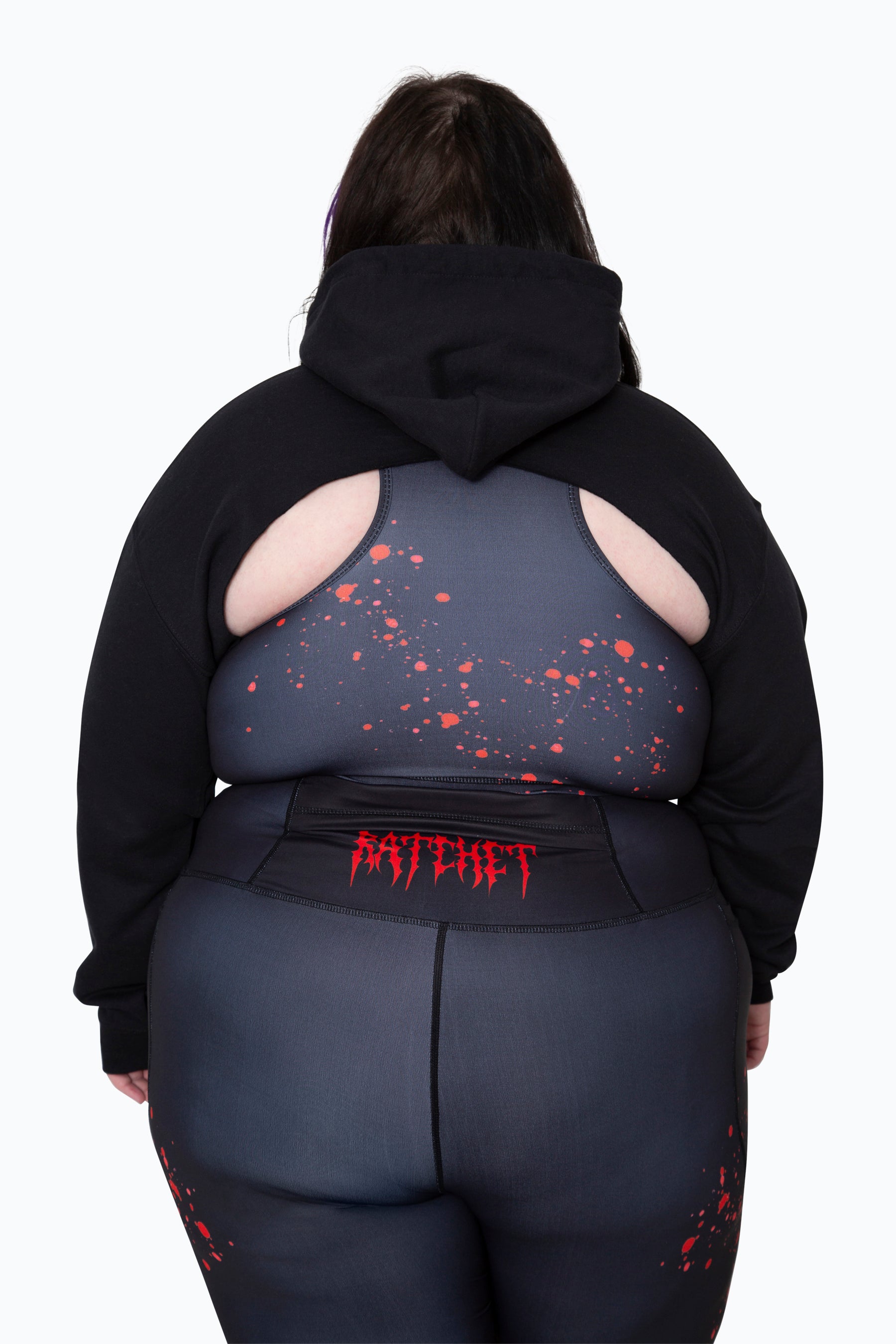 Extreme Movement Crop Hood Black/Tiedye/Scream